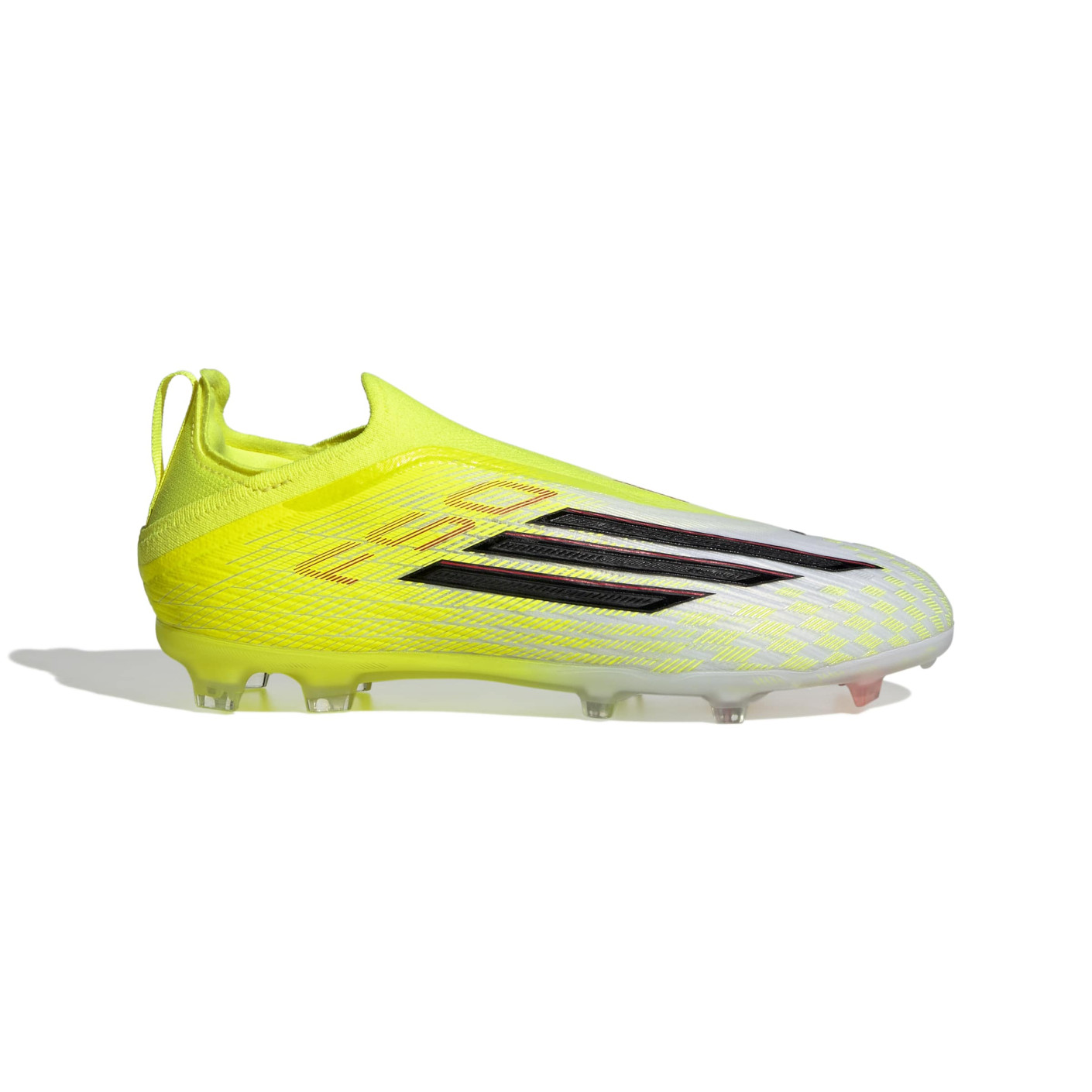 adidas F50 Elite Laceless Grass Football Boots (FG) Kids Neon Yellow Black Red