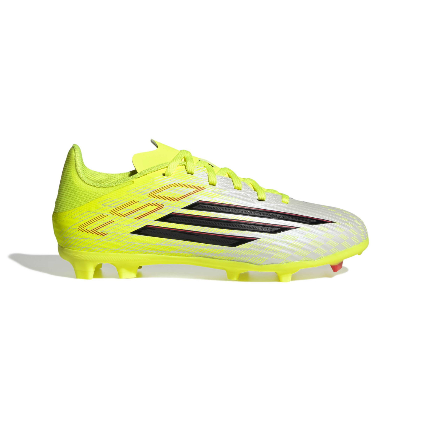 adidas F50 League Gras / Kunstgras Voetbalschoenen (MG) Kids Neongeel Zwart Rood