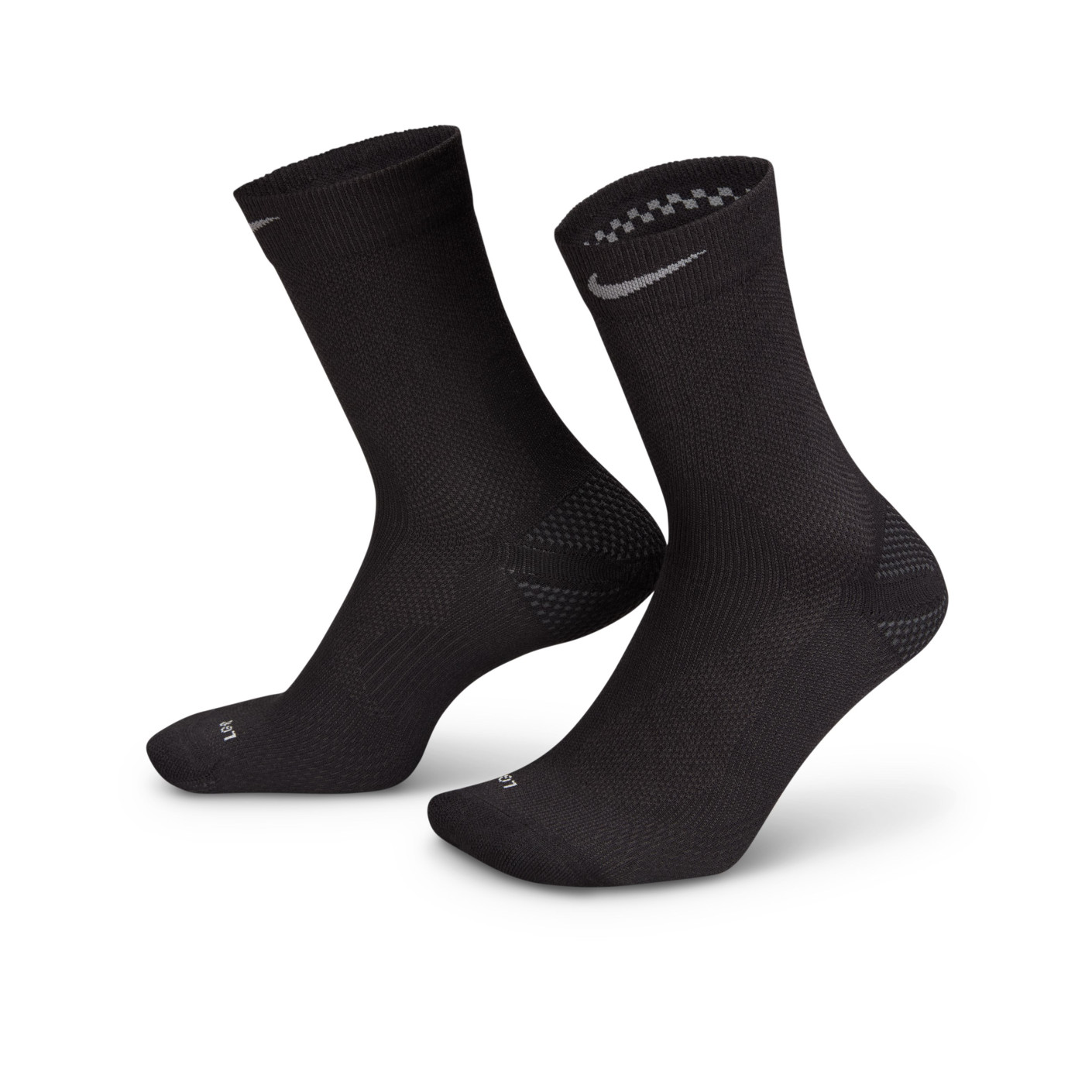 Nike Lightweight Crew Sports Socks Black Silver Dark Grey