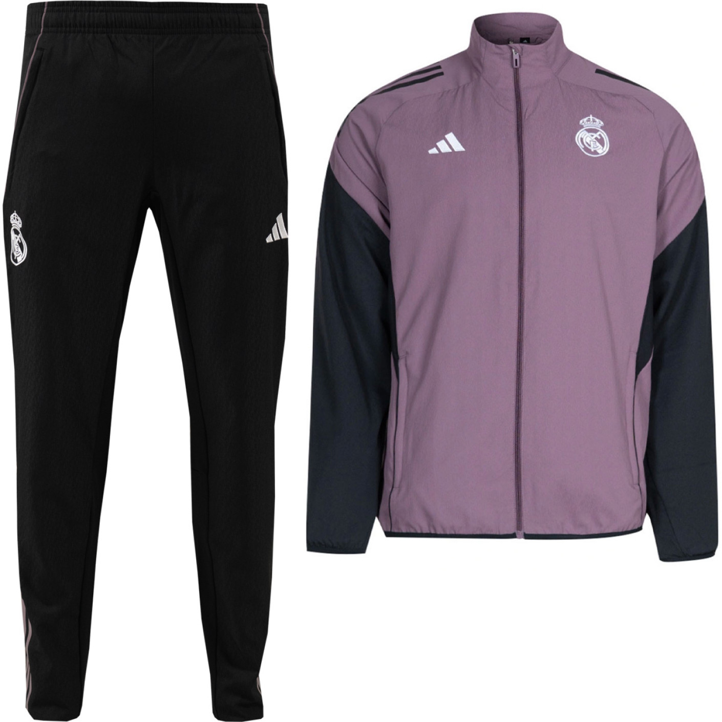 adidas Real Madrid Presentation Tracksuit 2025-2026 Purple Black White
