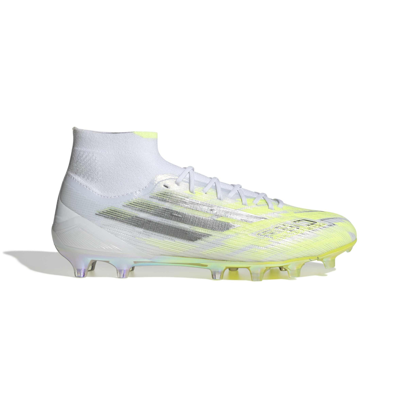 adidas F50 Sparkfusion Elite Grass/Artificial Grass Football Boots (MG) Women's White Grey Neon Yellow