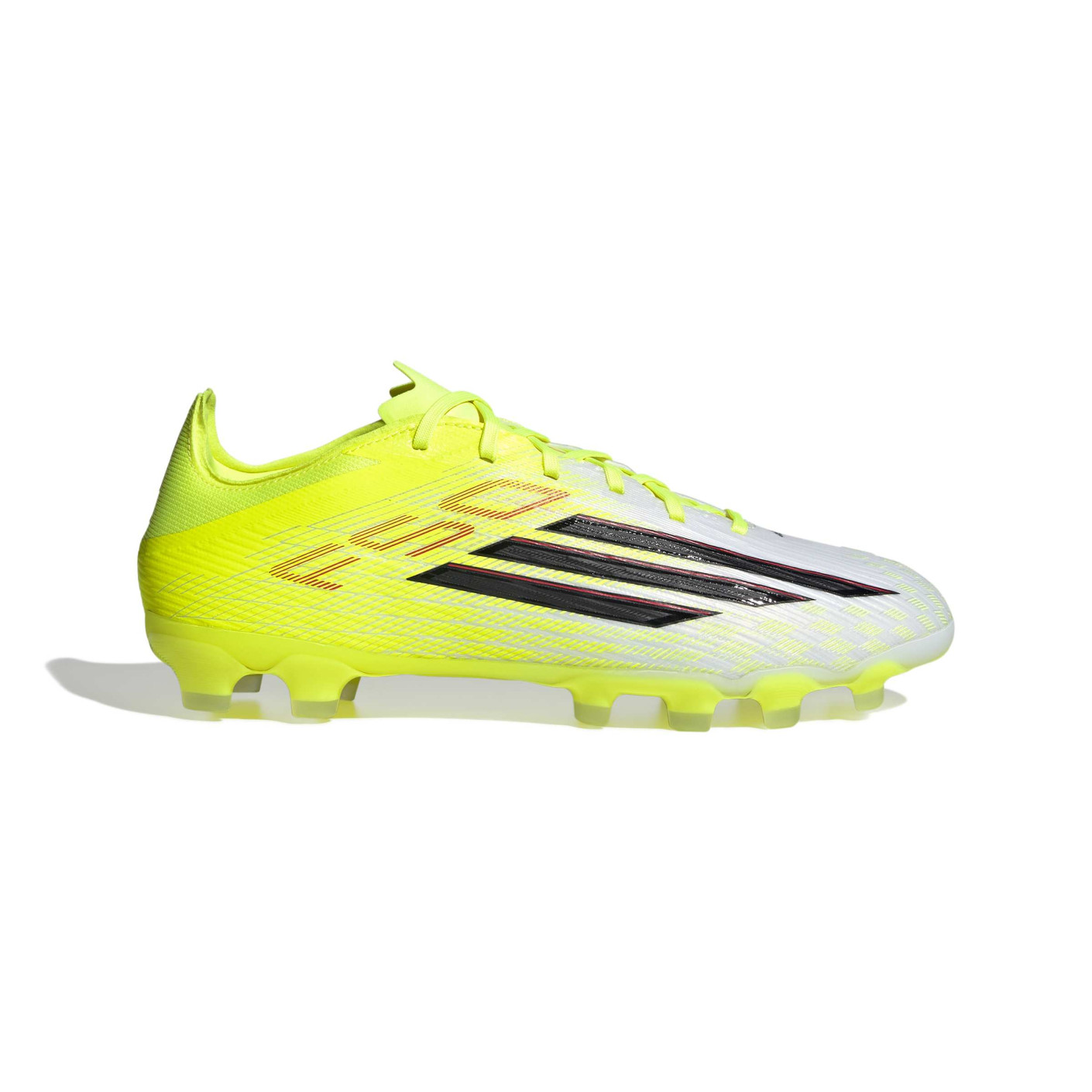 adidas F50 Pro Gras / Kunstgras Voetbalschoenen (MG) Neongeel Zwart Rood