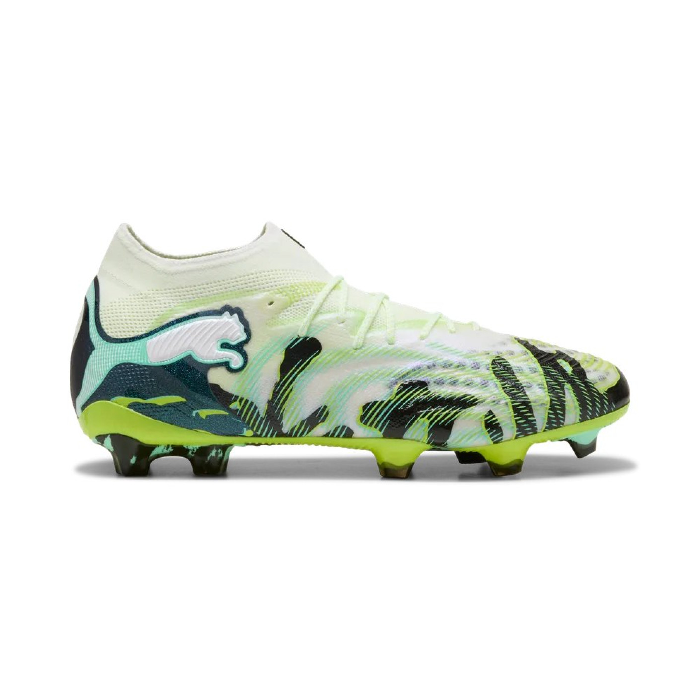 PUMA Future 9 Ultimate Creativity Gras Voetbalschoenen (FG) Groen Zwart Wit