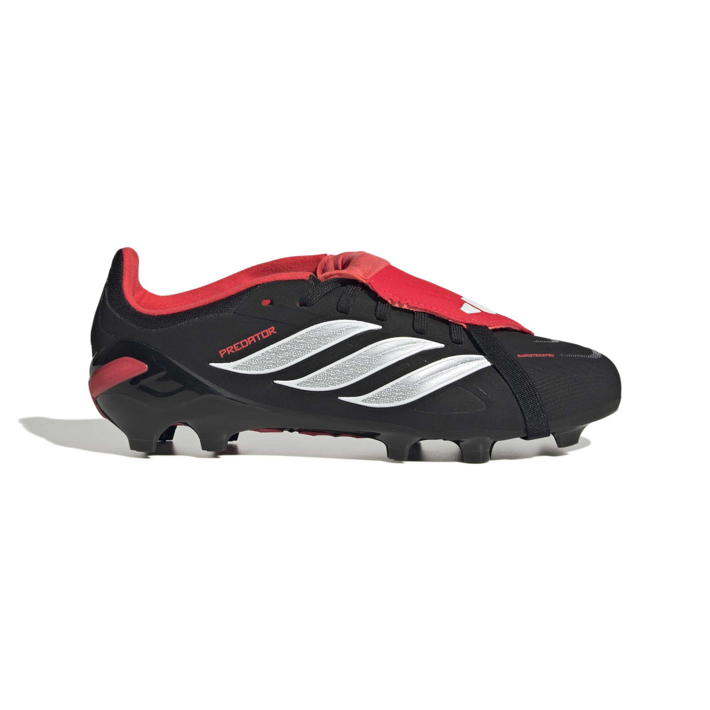 adidas Predator Elite FT Gras Voetbalschoenen (FG) Kids Zwart Wit Rood