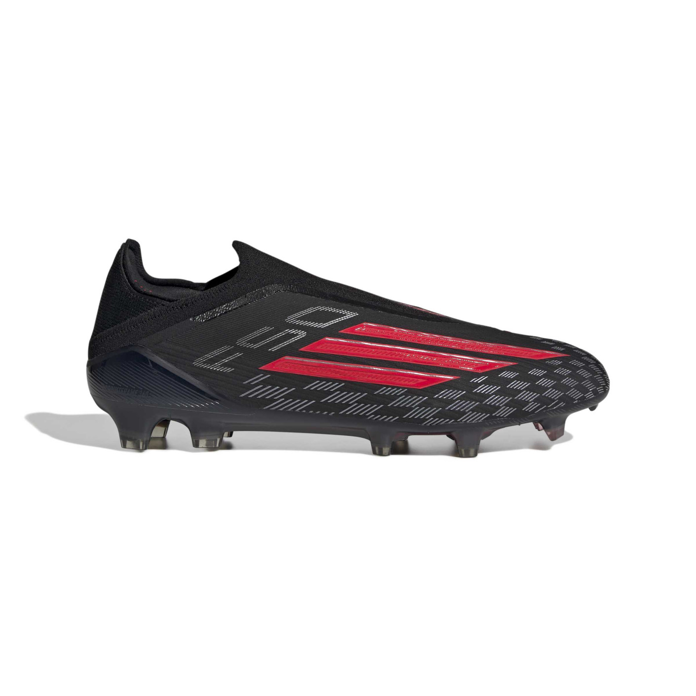 adidas F50 Elite Laceless Grass Football Boots (FG) Black Red Dark Grey