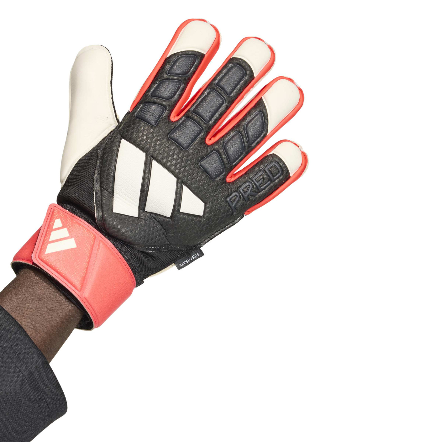 adidas Predator Match Fingersave Keepershandschoenen Zwart Wit Rood