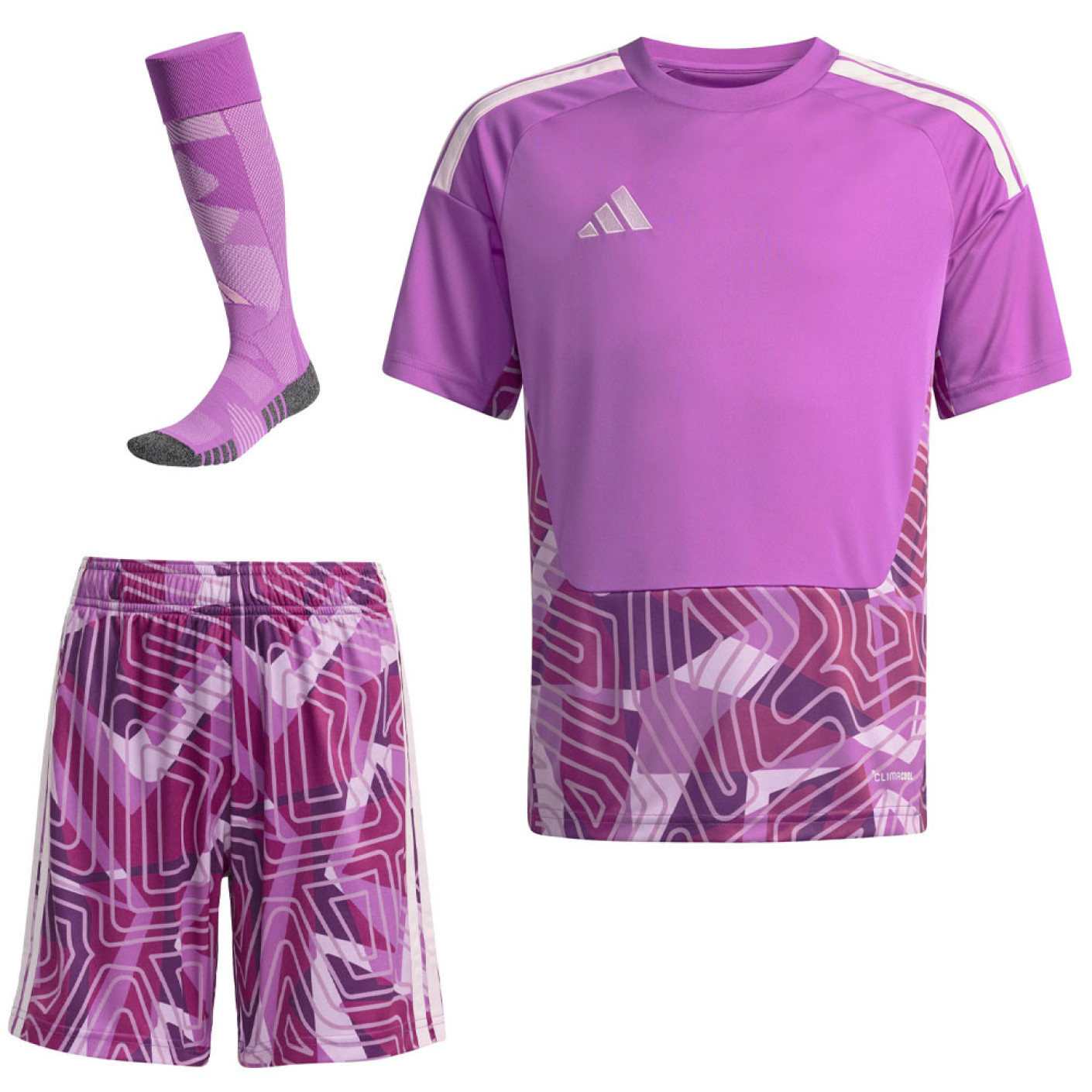adidas Tiro 26 Competition Short Sleeve Goalkeeper Kit Kids Pink