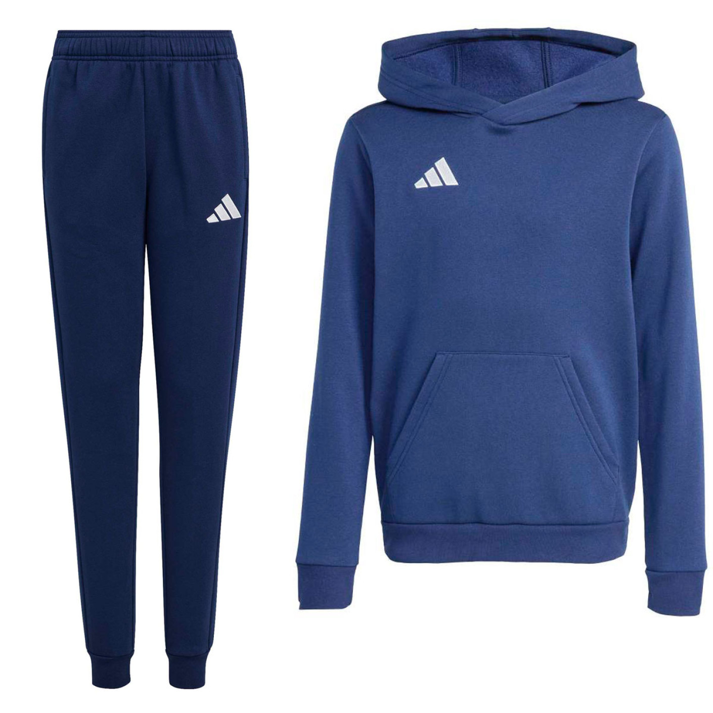 adidas Entrada 26 Hoodie Sweatsuit Kids Dark Blue White