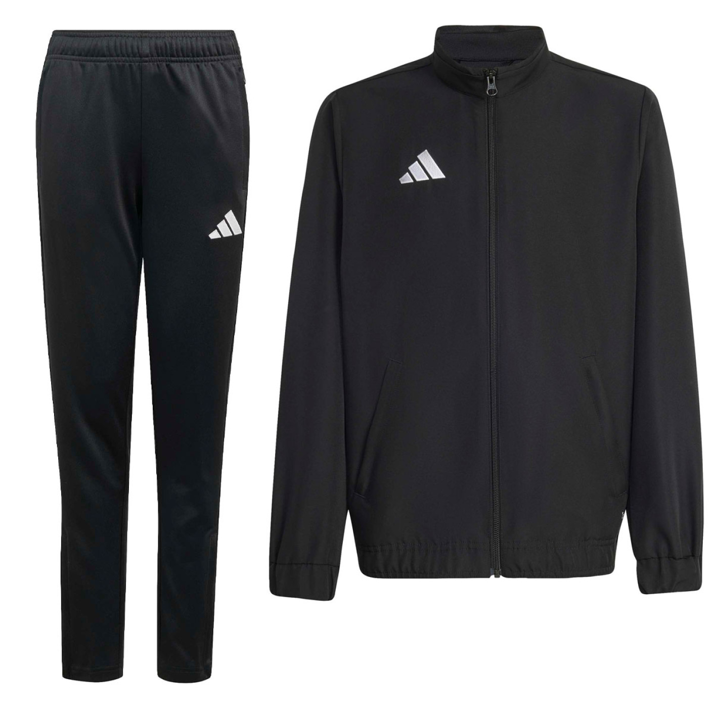adidas Entrada 26 Full-Zip Kids Tracksuit Black White