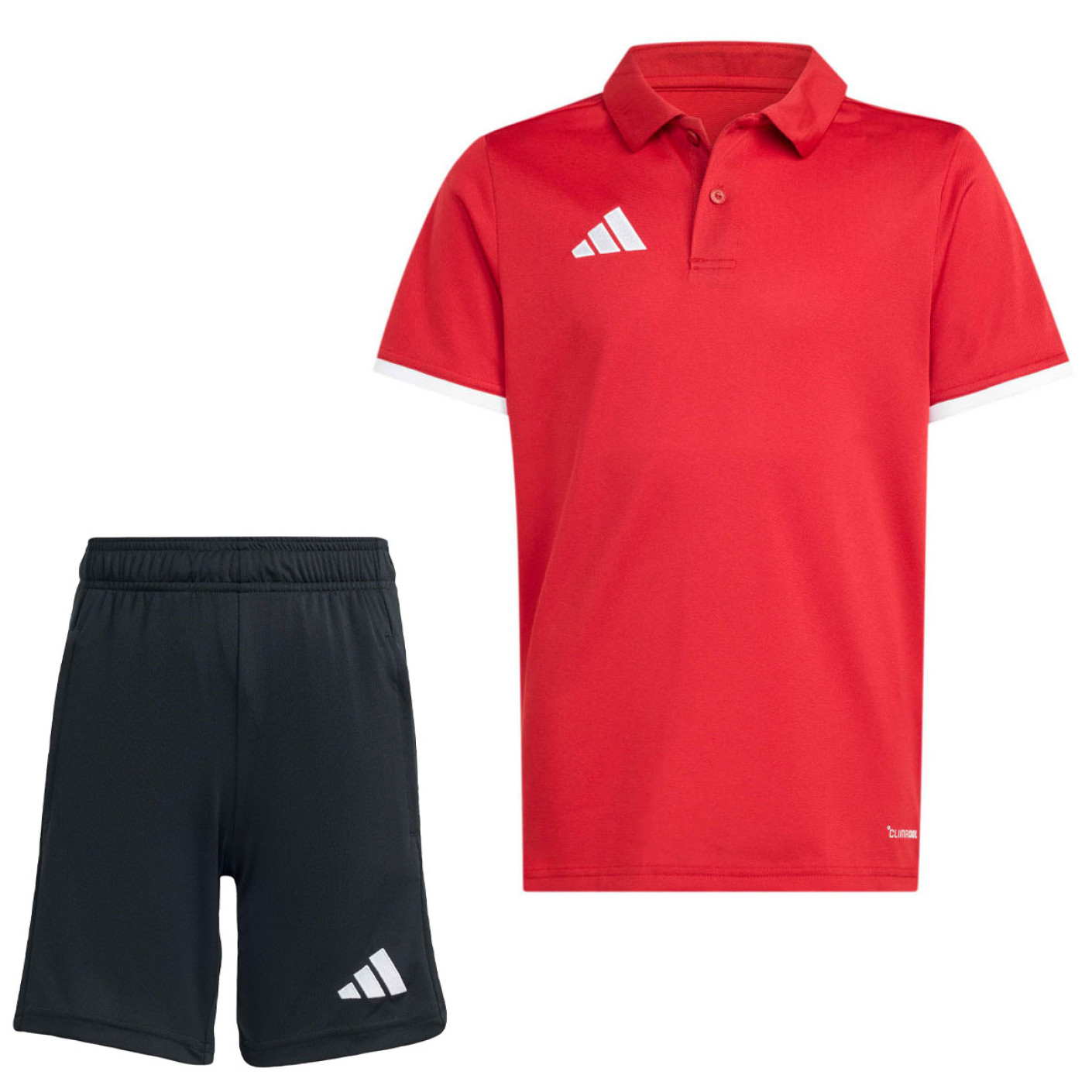 adidas Entrada 26 Polo Training Set Kids Red White