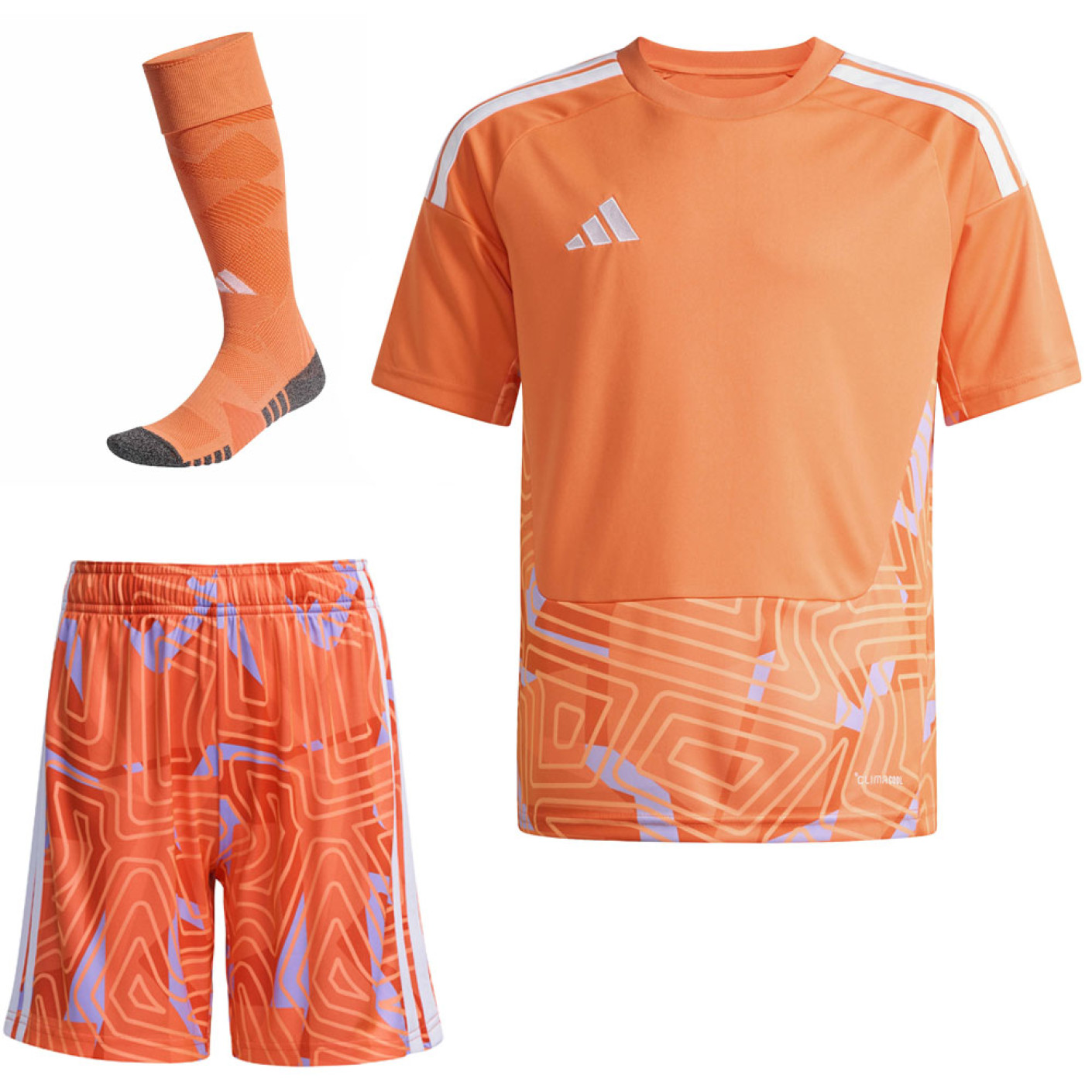 adidas Tiro 26 Competition Short Sleeve Goalkeeper Kit Kids Orange