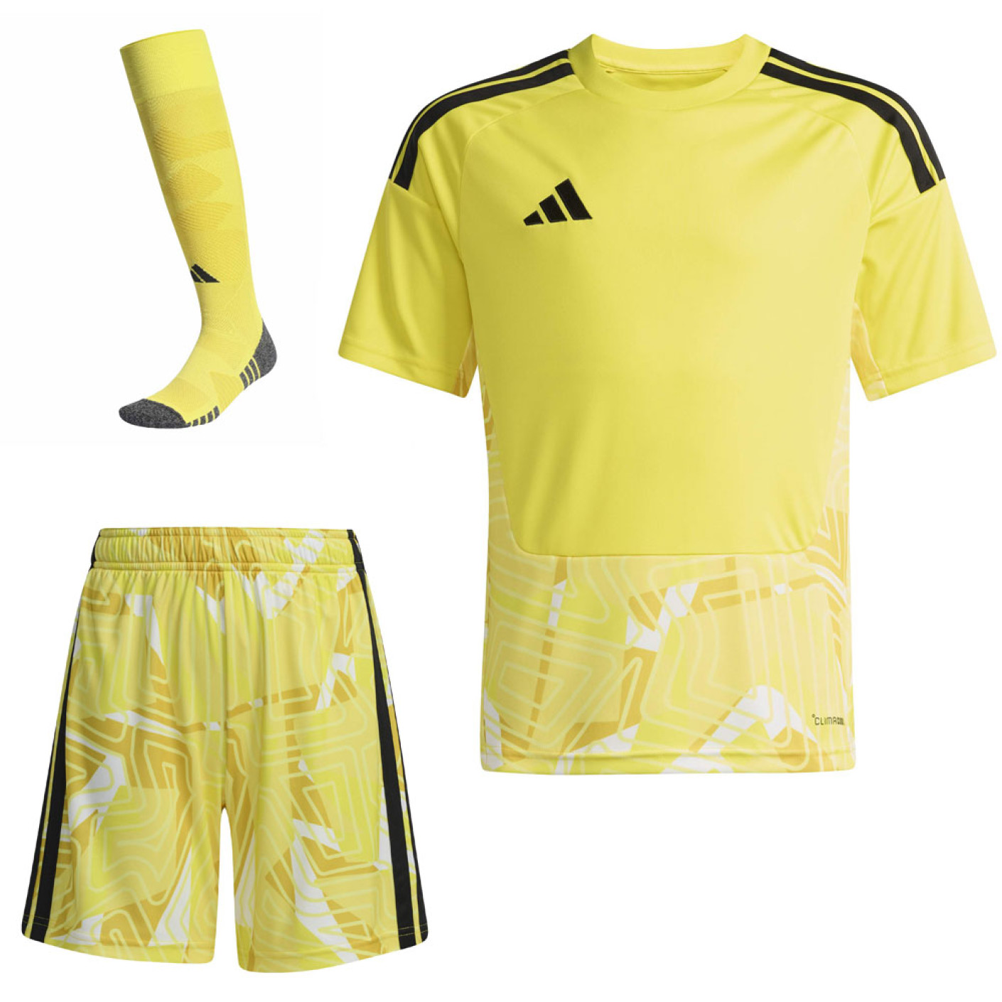 adidas Tiro 26 Competition Goalkeeper Kit Short Sleeve Kids Yellow