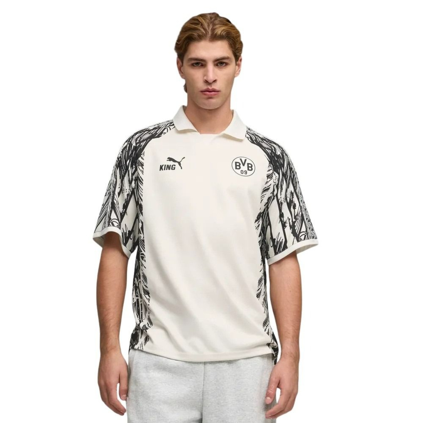 PUMA Borussia Dortmund KING T-Shirt 2025-2026 Wit Zwart