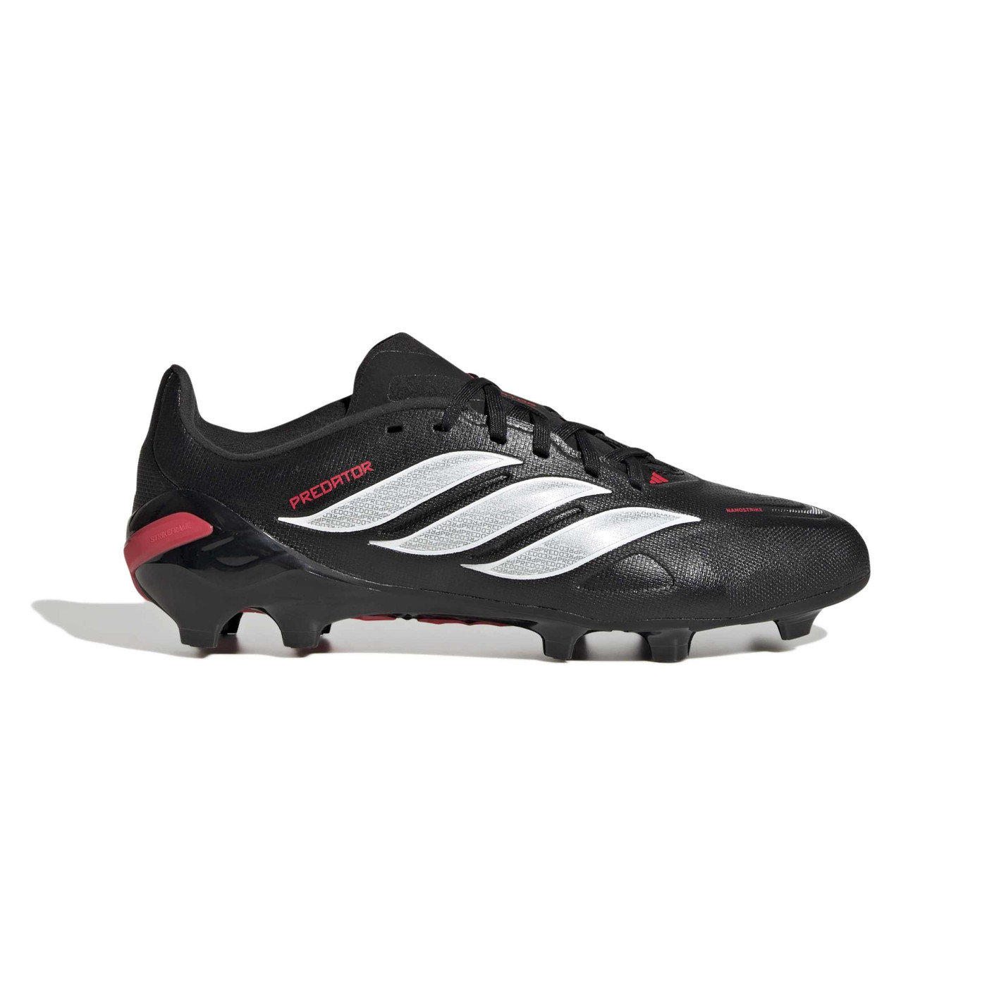adidas Predator League Gras Voetbalschoenen (FG) Kids Zwart Wit Rood