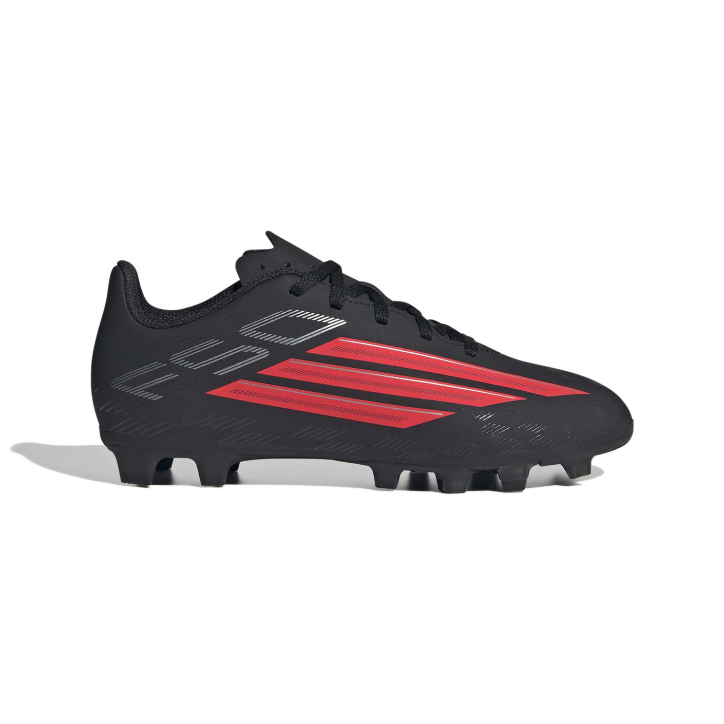 adidas F50 Club Grass/Artificial Grass Football Boots (MG) Kids Black Red Dark Grey