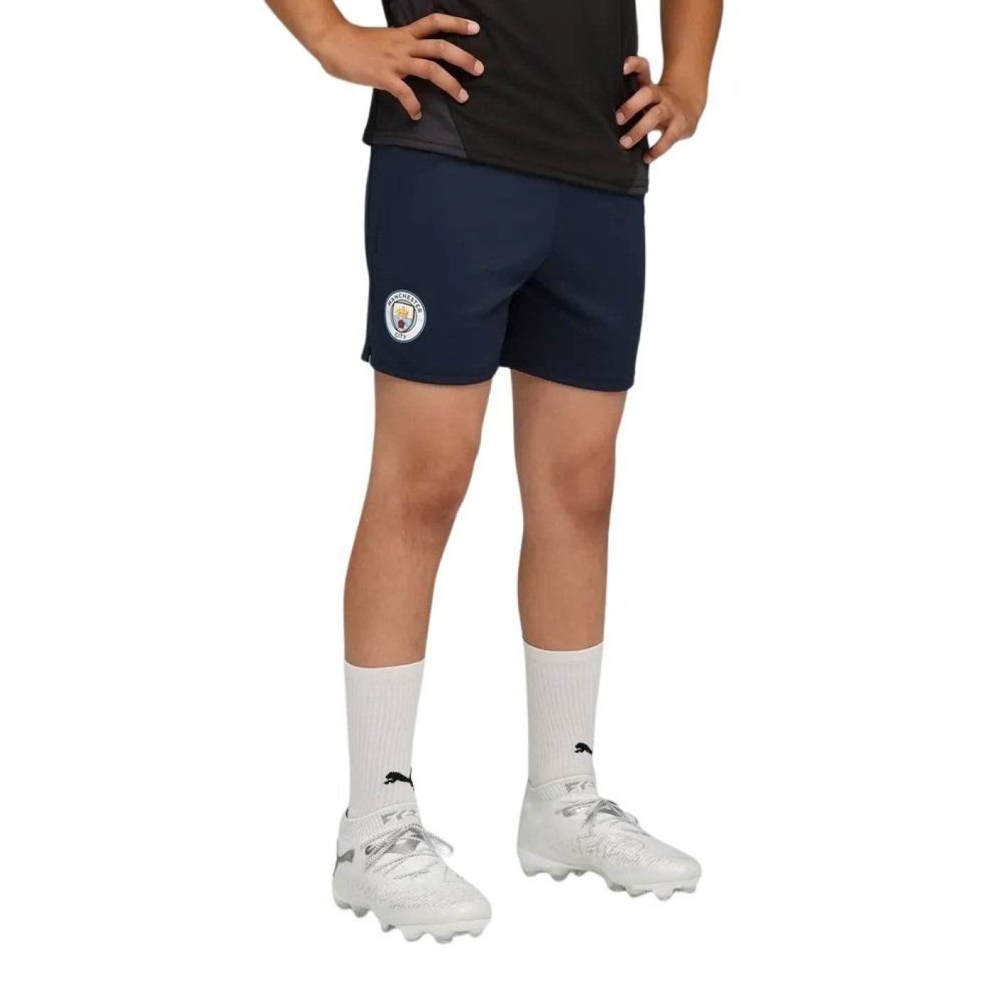 PUMA Manchester City Trainingsbroekje 2025-2026 Kids Donkerblauw Wit