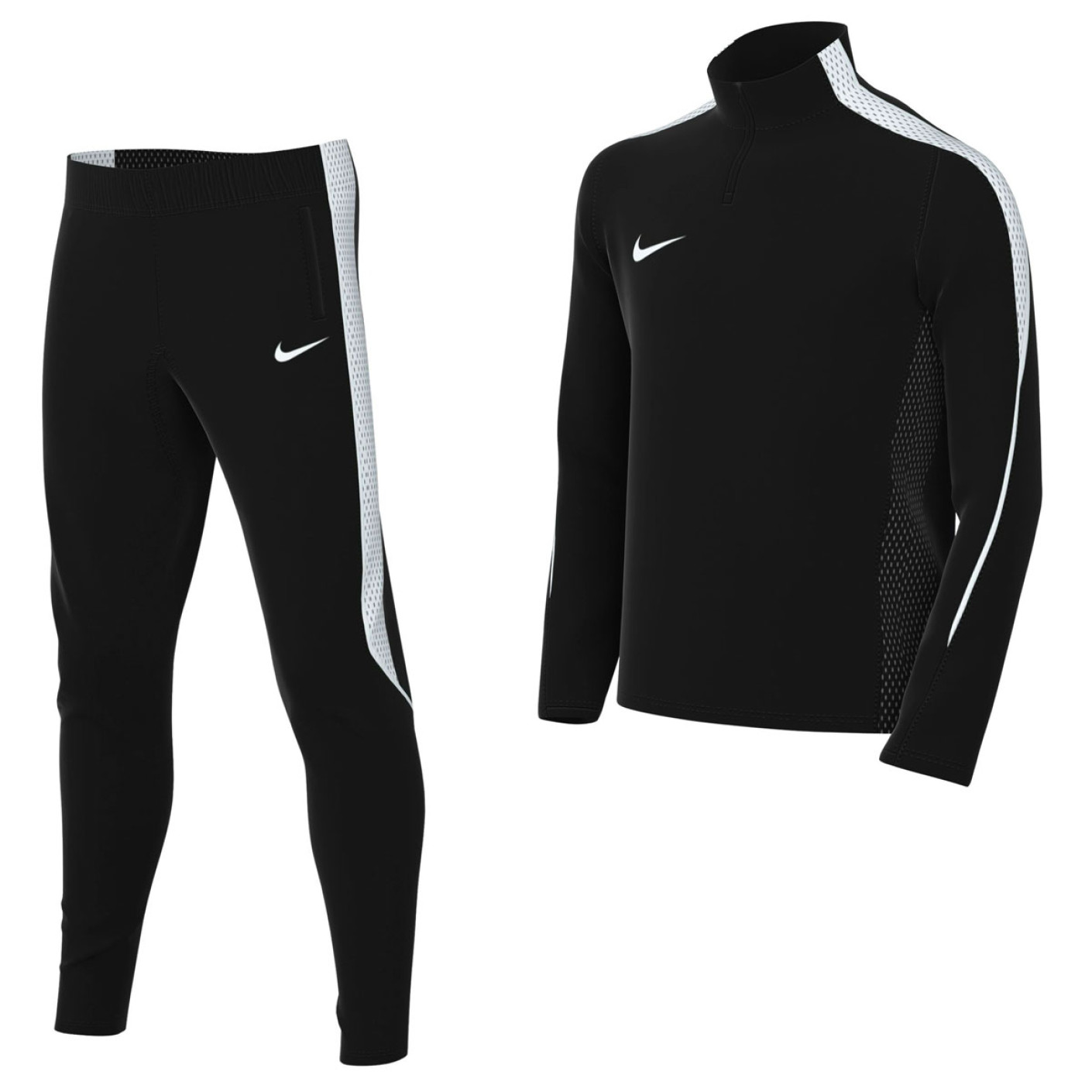 Nike Dri-FIT Strike 26 Trainingspak 1/4-Zip Kids Zwart Wit