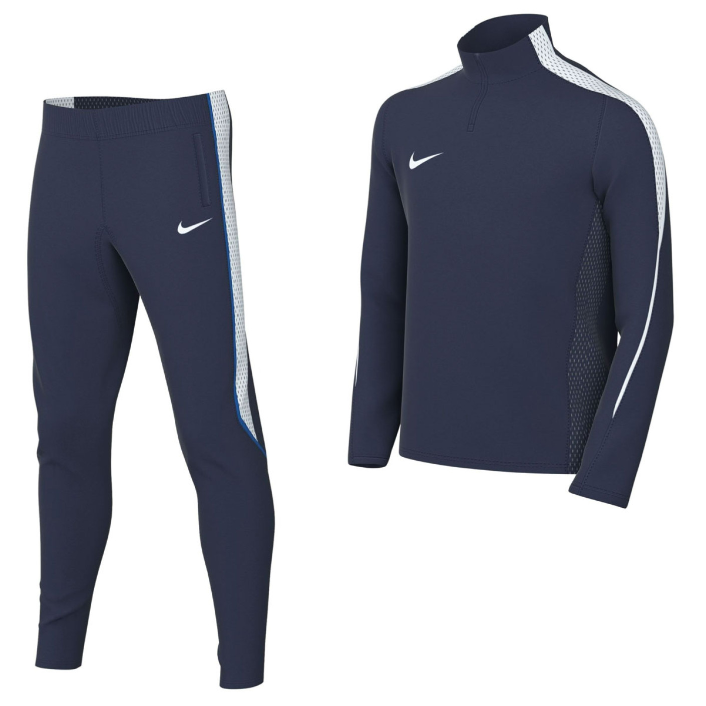 Nike Dri-FIT Strike 26 Trainingspak 1/4-Zip Kids Donkerblauw Wit