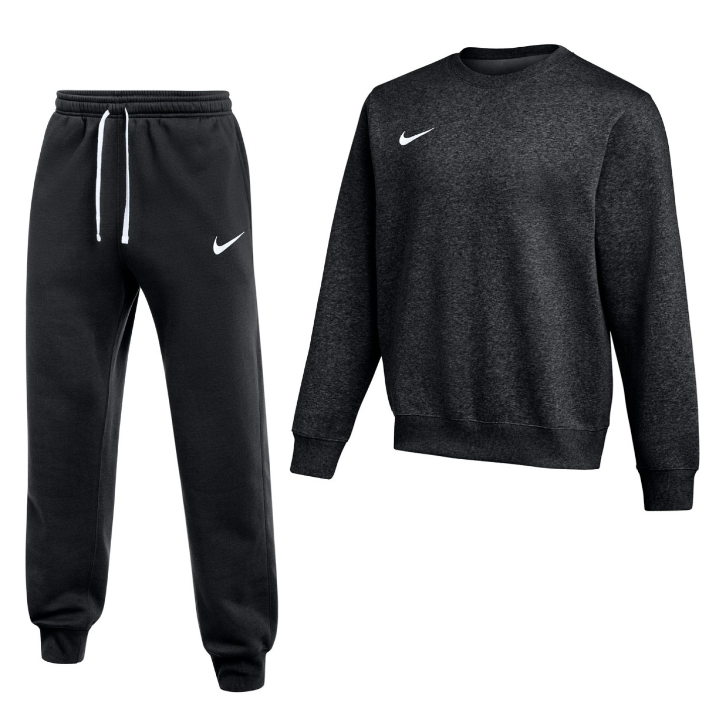 Nike Park 26 Fleece Crew Jogging Suit Black White