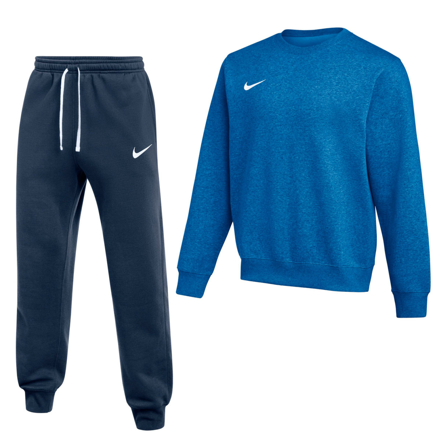 Nike Park 26 Fleece Crew Jogging Suit Blue Dark Blue