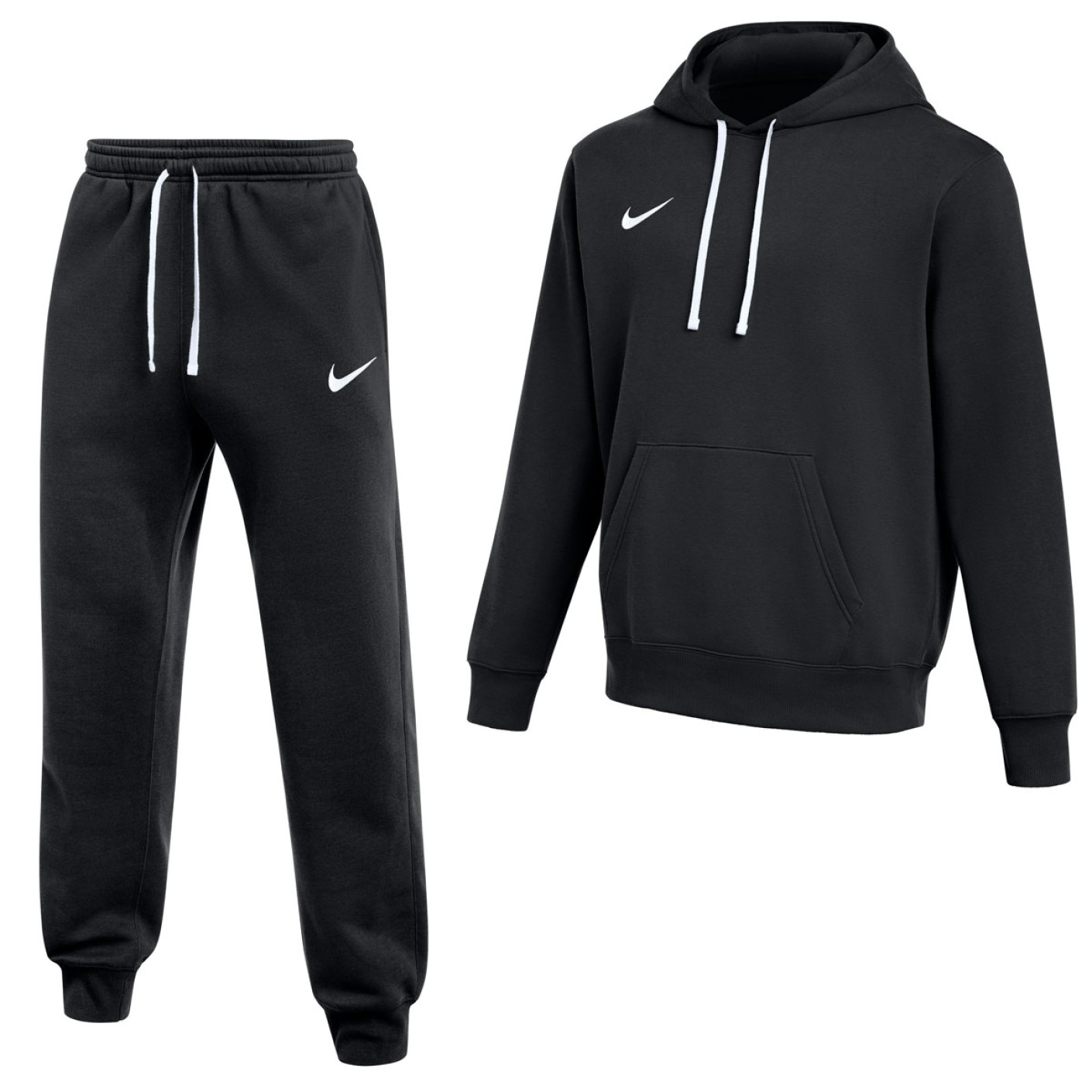 Nike Park 26 Fleece Pullover Hoodie Sweatsuit Black White