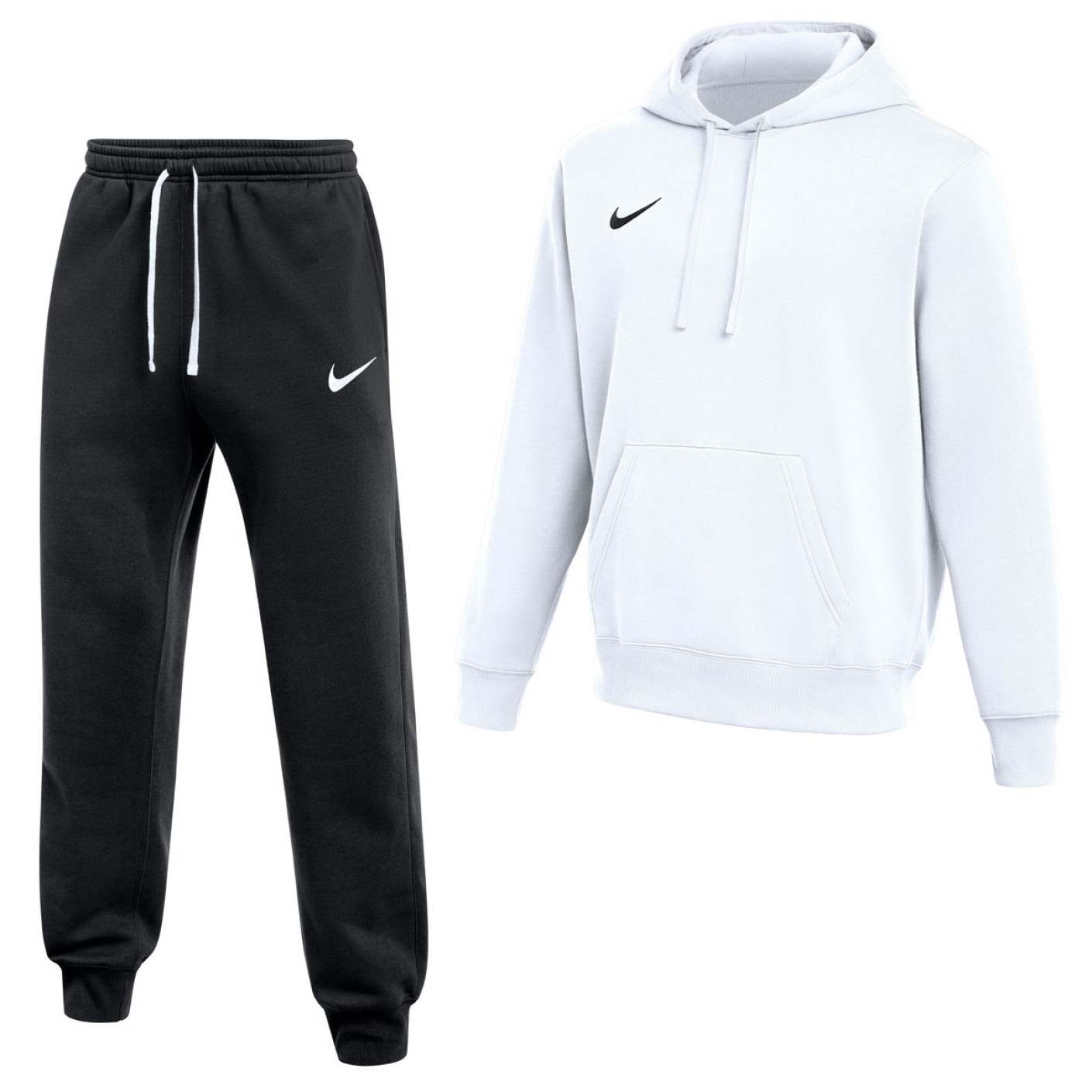 Nike Park 26 Fleece Pullover Hoodie Sweatsuit White Black