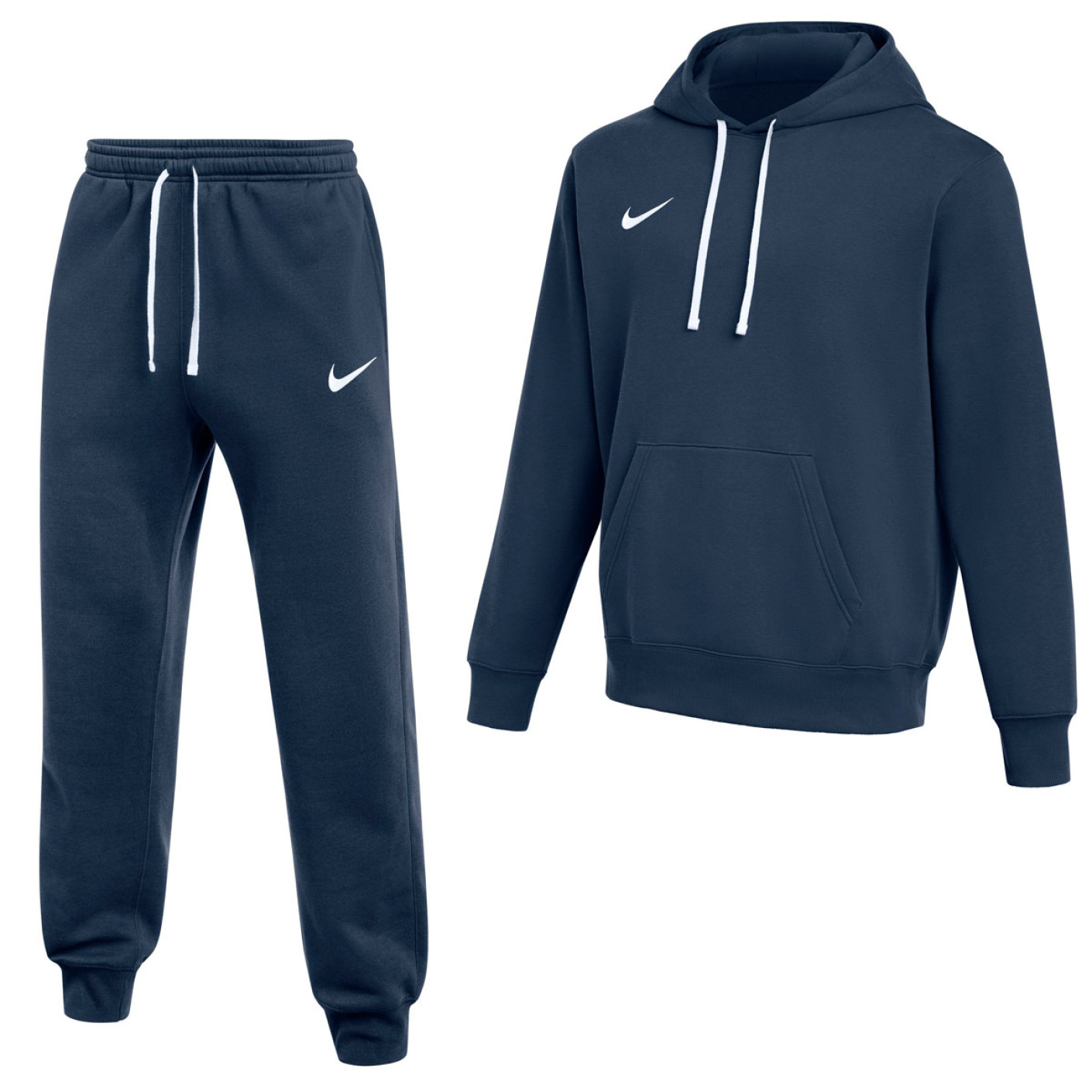 Nike Park 26 Fleece Pullover Hoodie Sweat Suit Dark Blue White