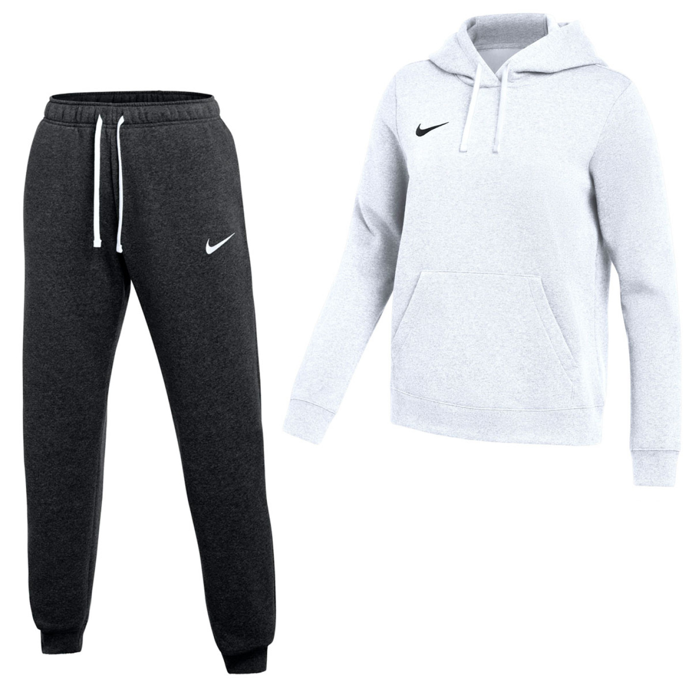 Nike Park 26 Fleece Pullover Hoodie Women's Jogging Suit White Black