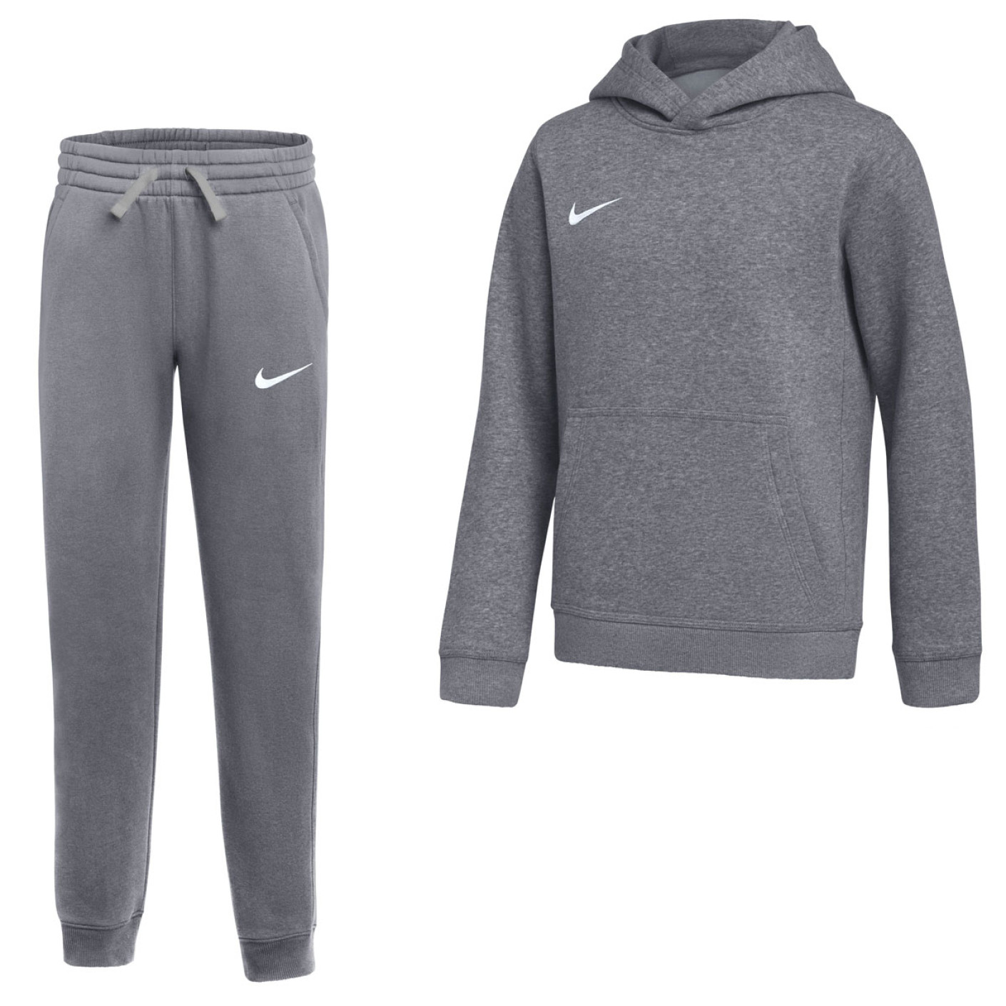 Nike Park 26 Fleece Pullover Hoodie Sweatsuit Kids Dark Grey White