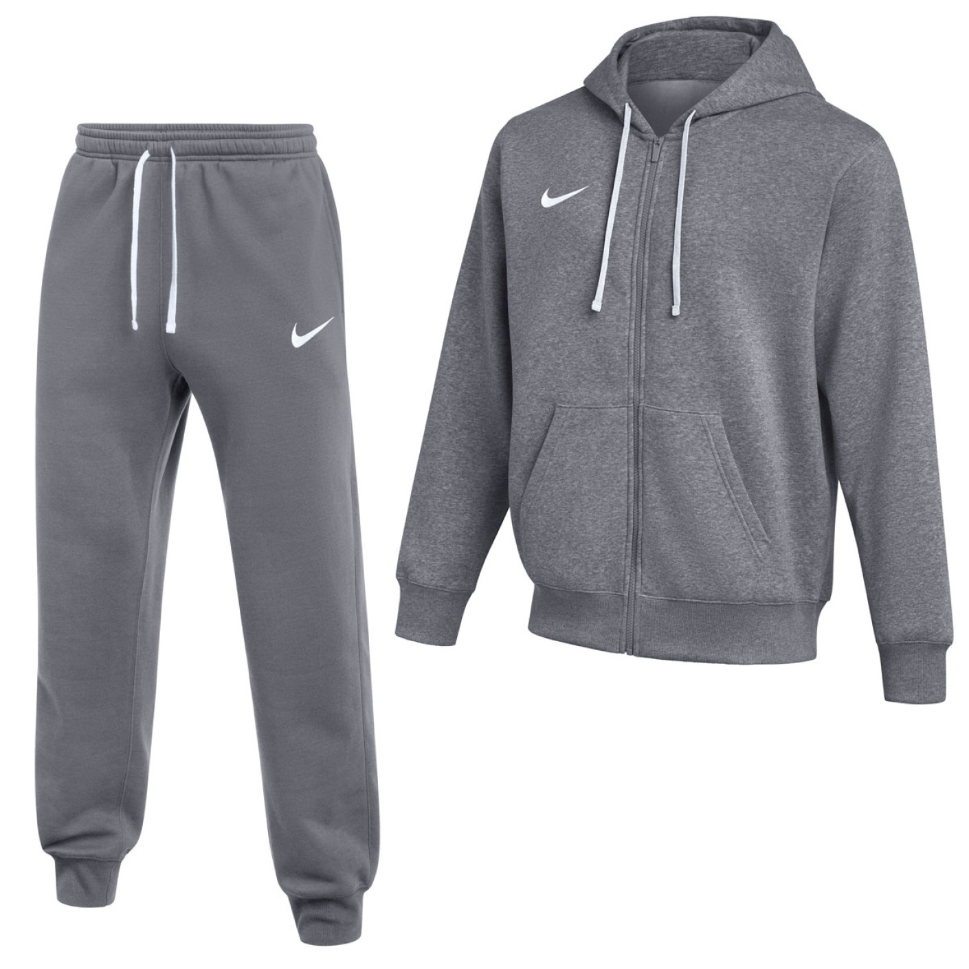 Nike Park 26 Fleece Vest Jogging Suit Dark Grey White