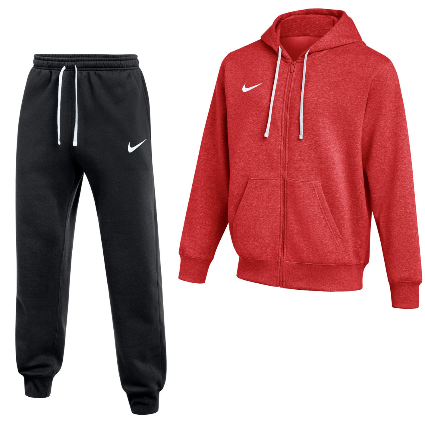 Nike Park 26 Fleece Vest Jogging Suit Red Black