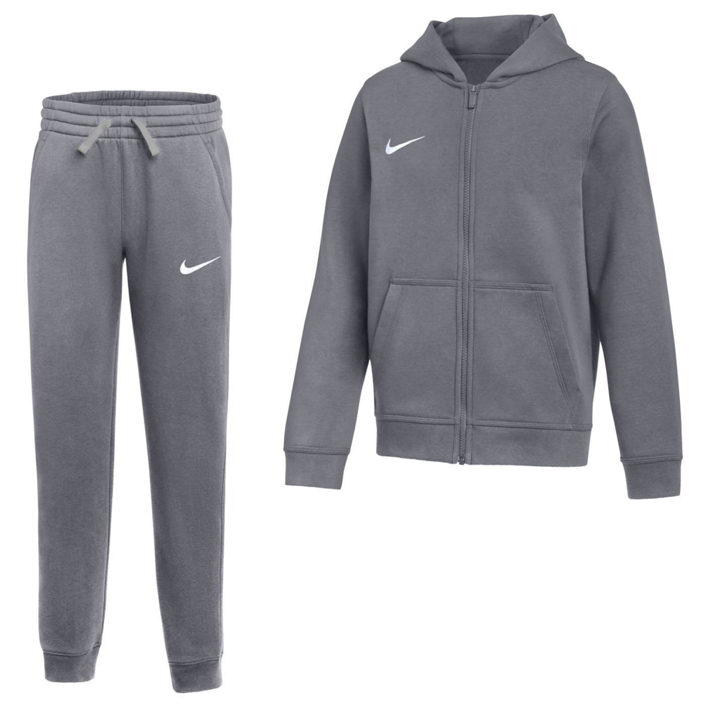 Nike Park 26 Fleece Vest Joggingpak Kids Donkergrijs Wit