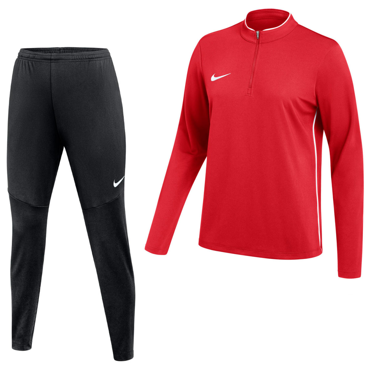 Nike Dri-FIT Park 26 Trainingspak 1/4-Zip Dames Rood Zwart
