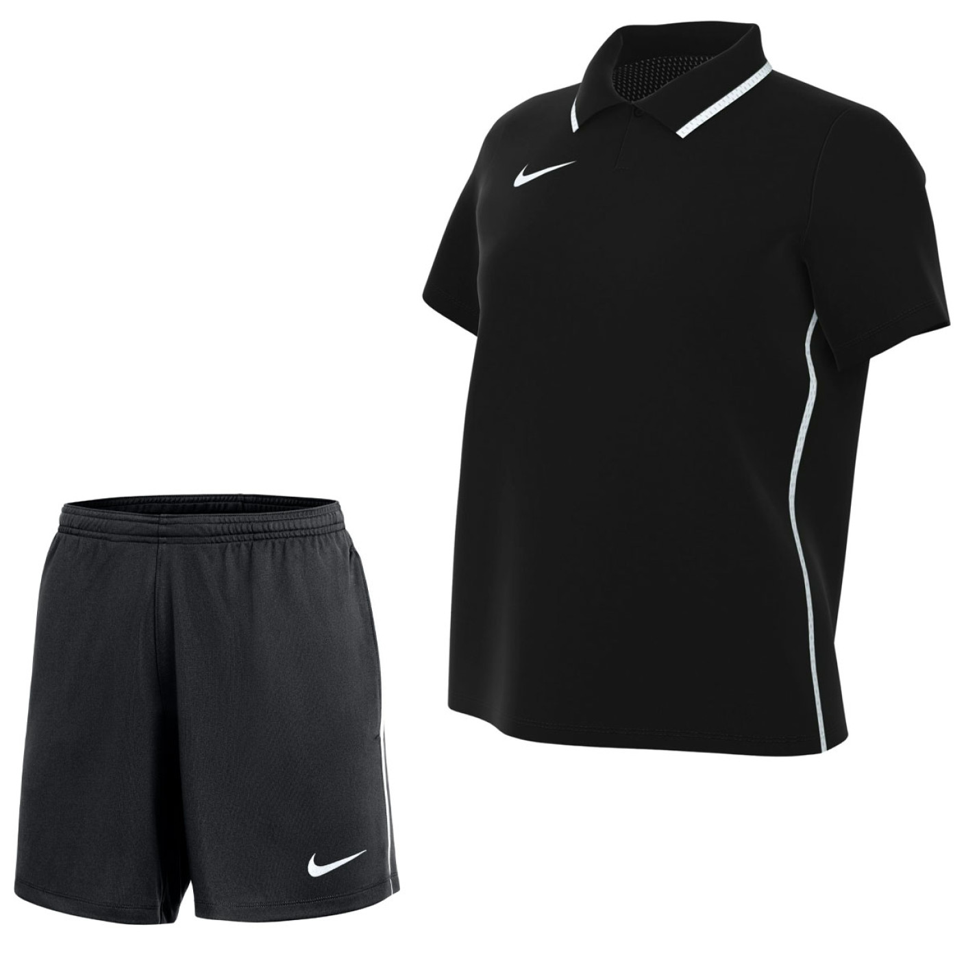 Nike Dri-FIT Park 26 Polo Trainingsset Dames Zwart Wit