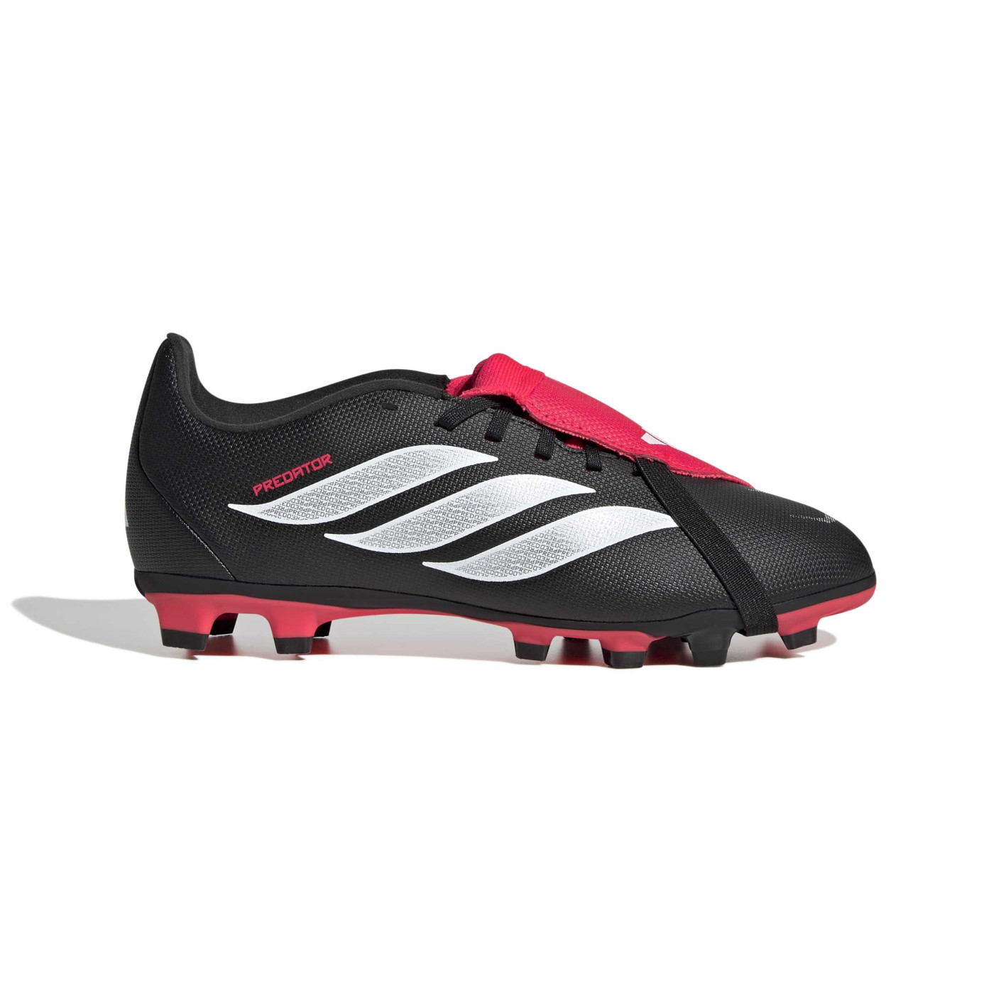 adidas Predator Club FT Gras / Kunstgras Voetbalschoenen (MG) Kids Zwart Wit Rood