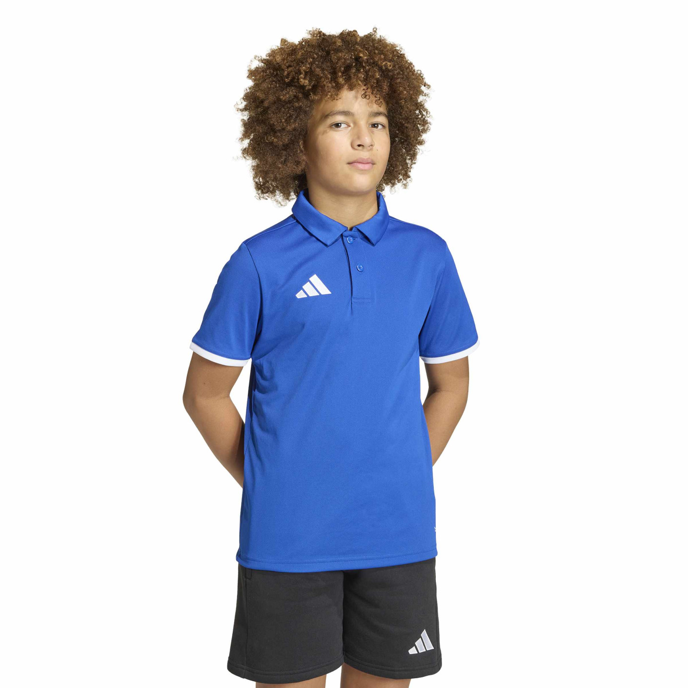 adidas Entrada 26 Polo Kids Blauw Wit
