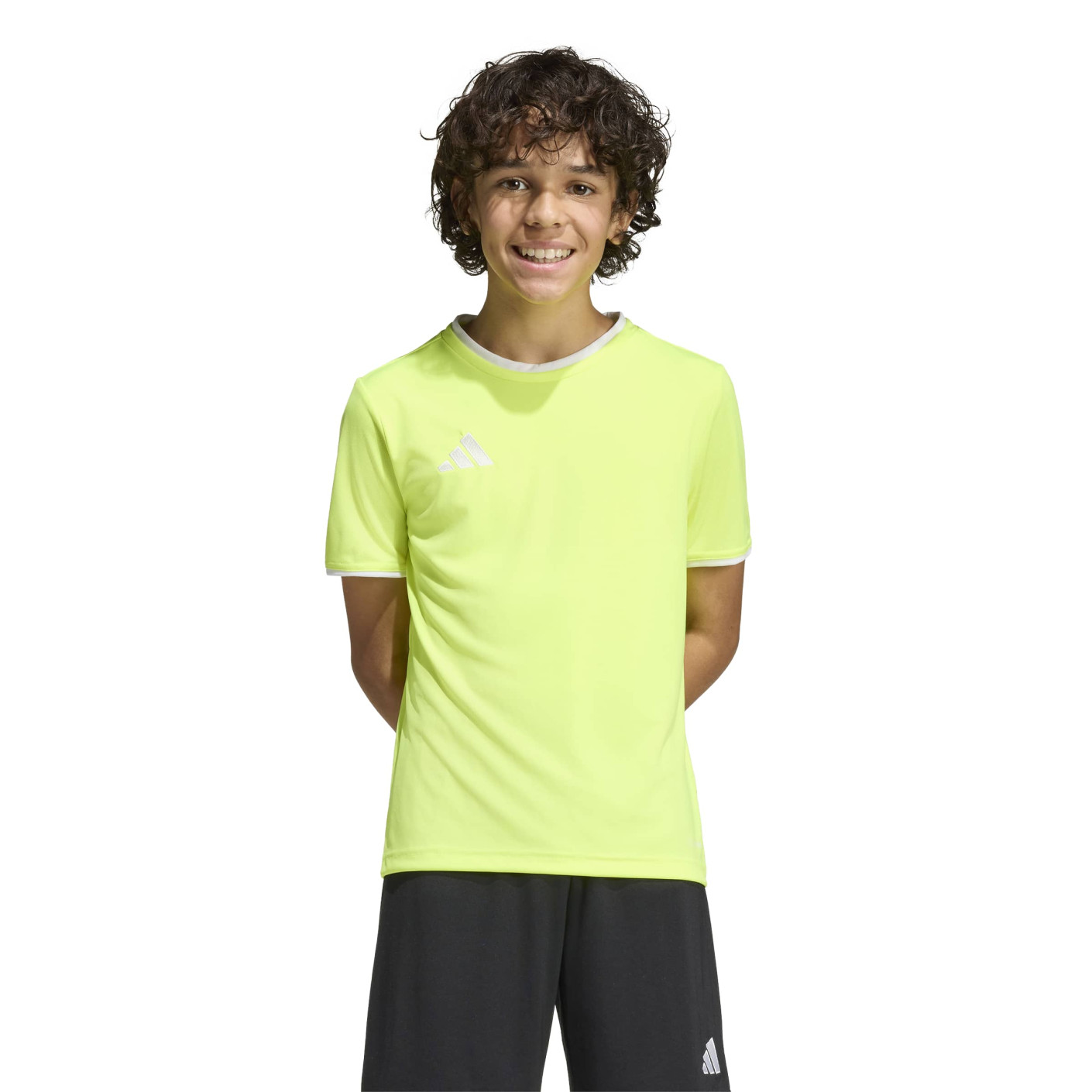 adidas Entrada 26 Kids Football Shirt Bright Yellow White