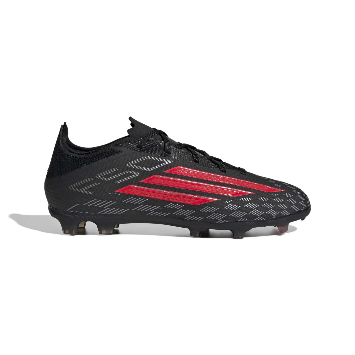 adidas F50 Elite Gras Voetbalschoenen (FG) Kids Zwart Rood Donkergrijs