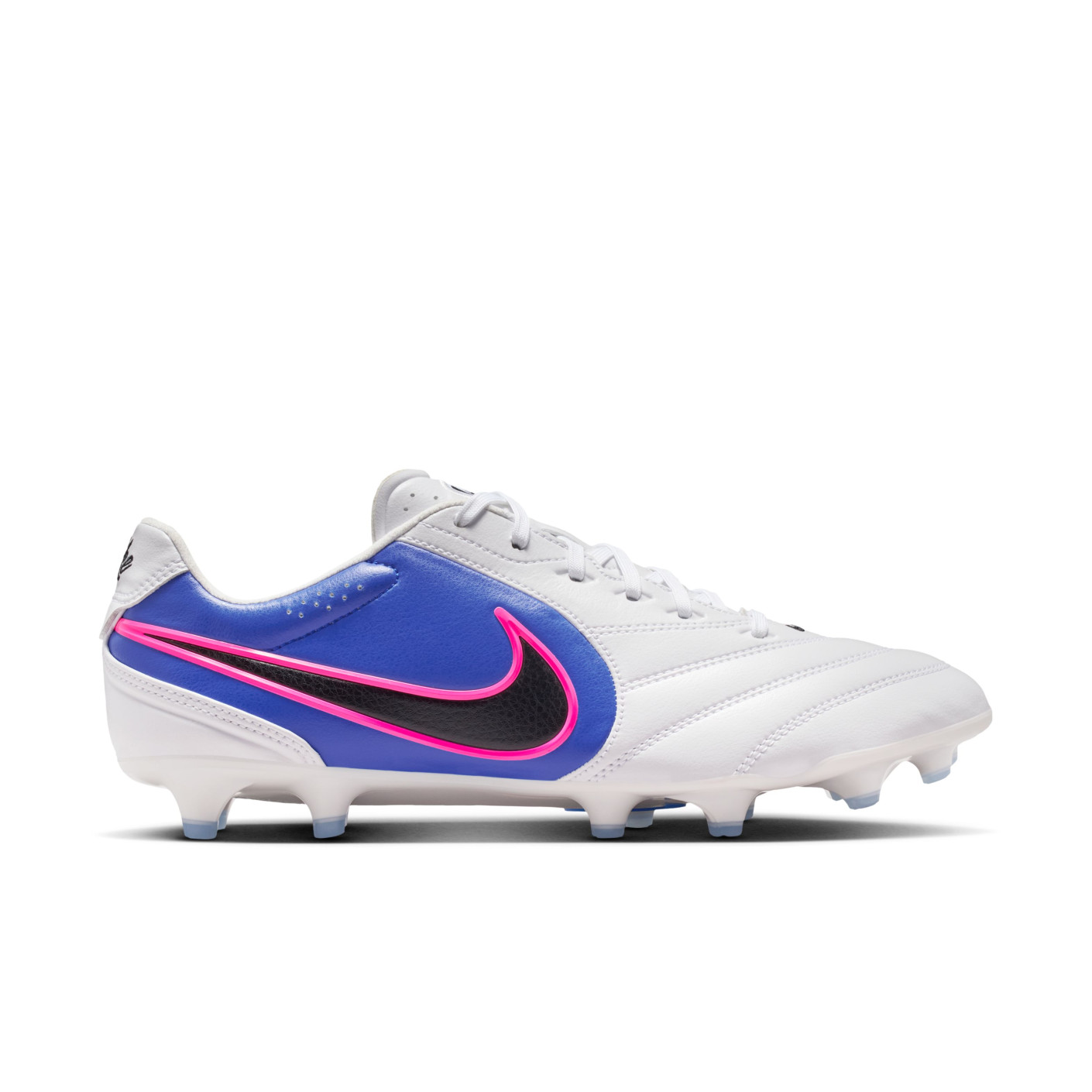 Nike Tiempo Ligera Pro Gras Voetbalschoenen (FG) Wit Blauw Felroze