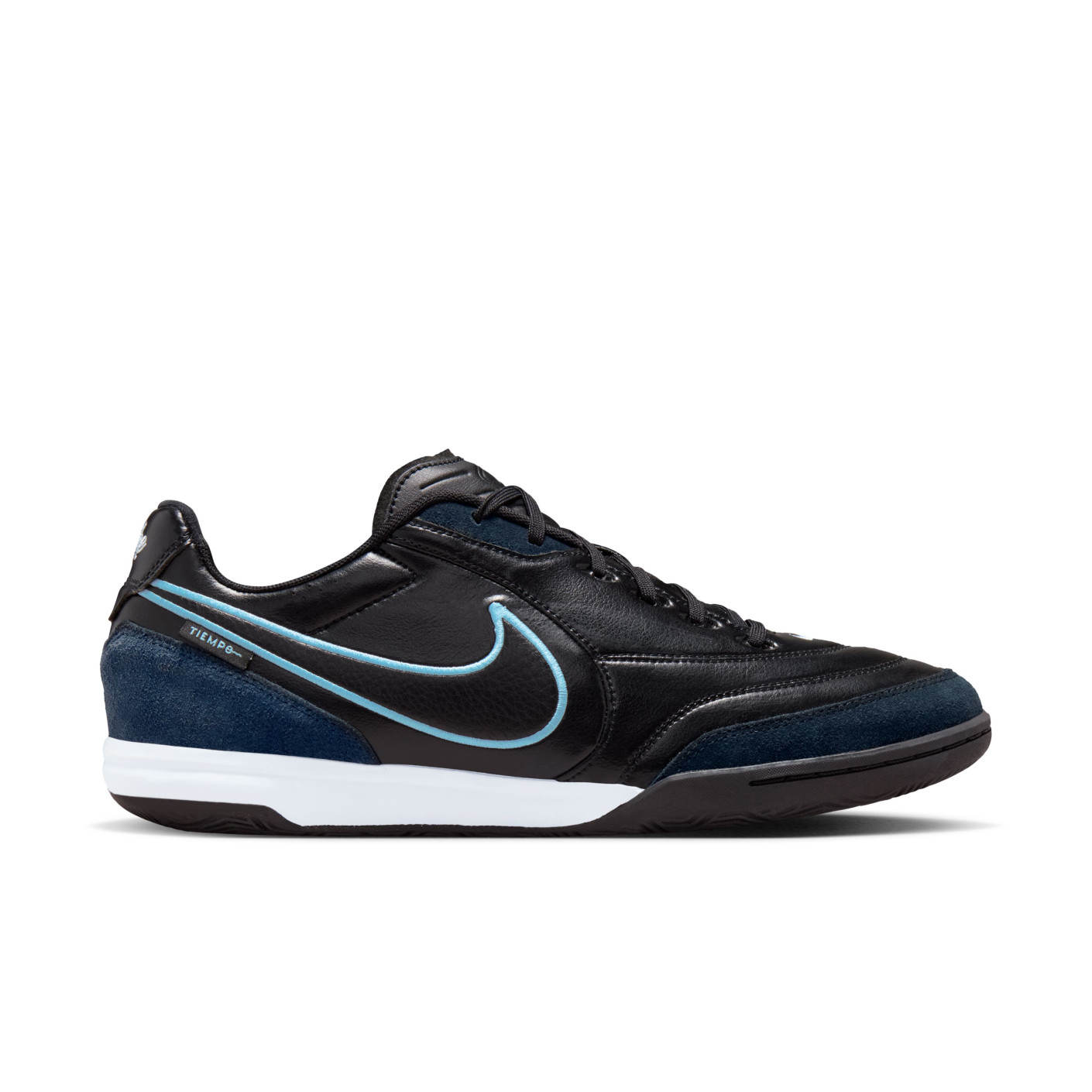 Nike Tiempo Street Gato Straatvoetbalschoenen Zwart Obsidian Lichtblauw