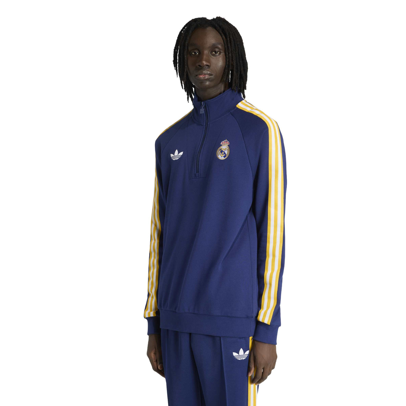 adidas Real Madrid Originals Trainingstrui 1/4-Zip Donkerblauw Wit Goud