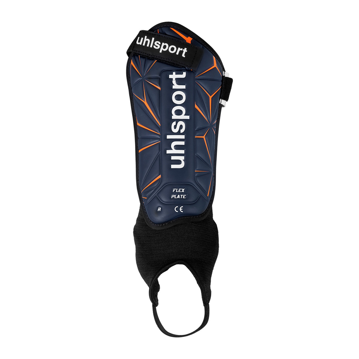 Uhlsport Flex Plate Shin Guards Dark Blue Orange White