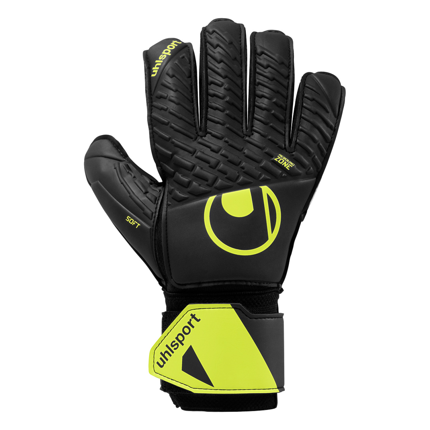Uhlsport FM Soft Flex Frame Keepershandschoenen Kids Zwart Neongeel