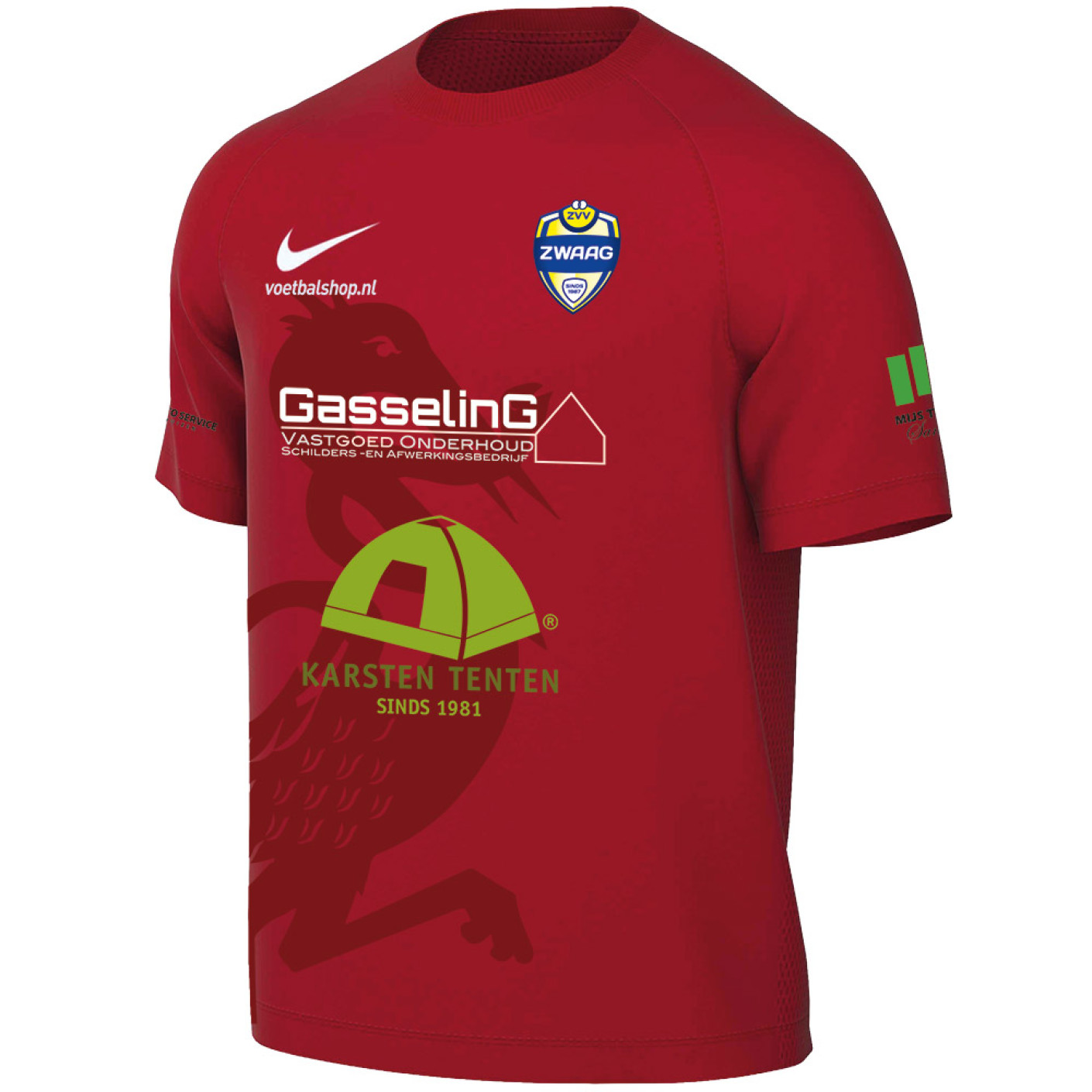 ZVV Zwaag Keepershirt Thuis Senior Rood