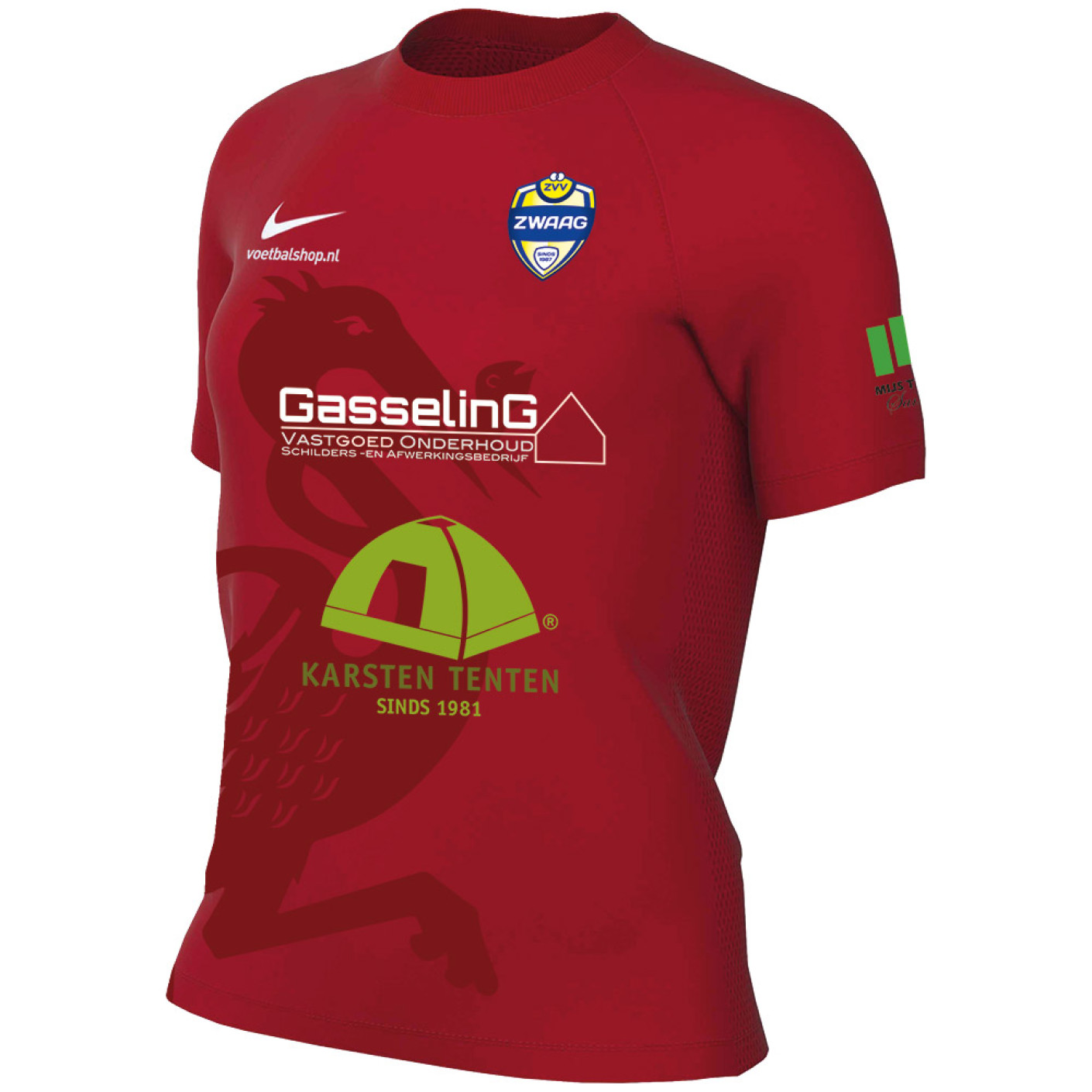 ZVV Zwaag Keepershirt Thuis Dames Rood