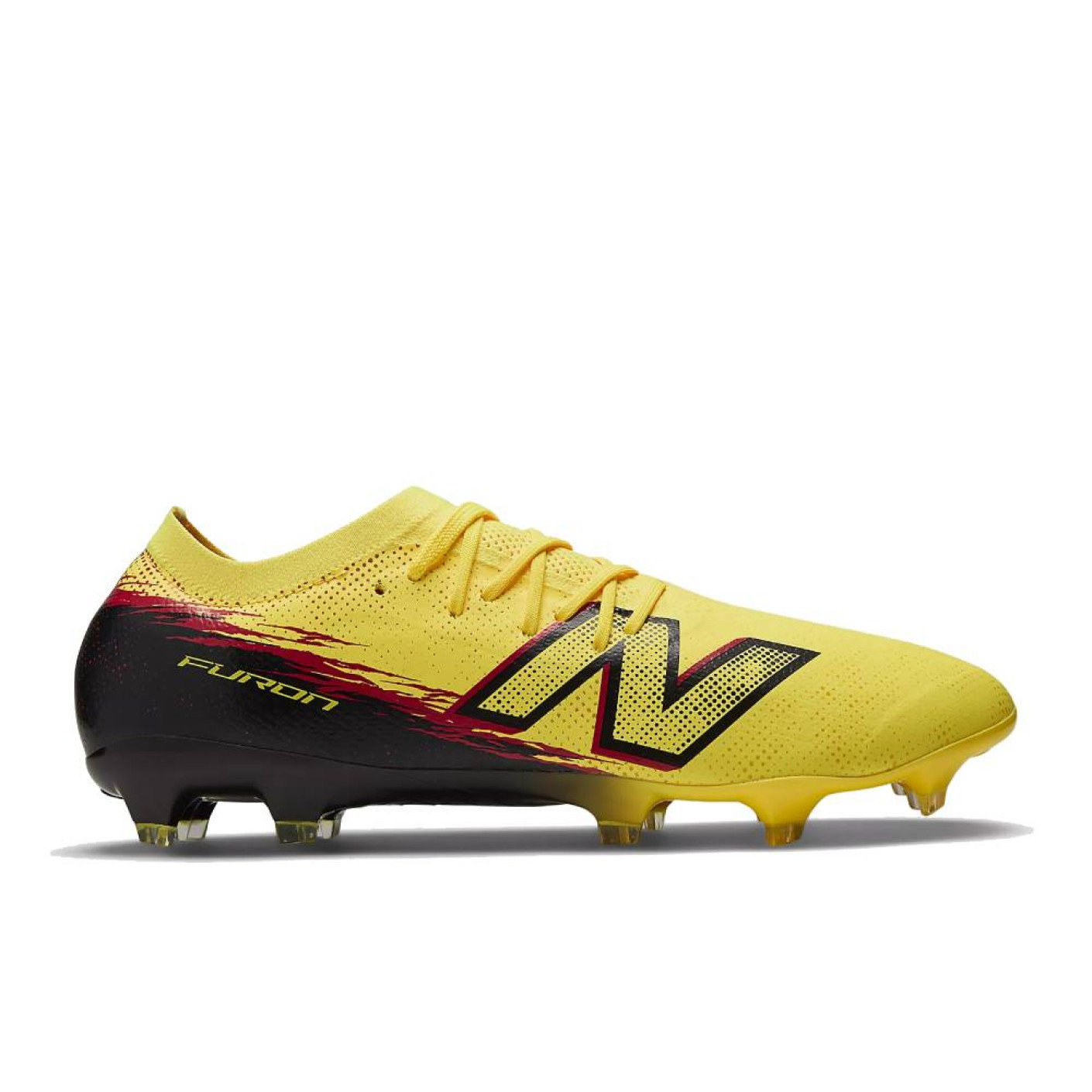 New Balance Furon V8 Pro Gras Voetbalschoenen (FG) Geel Zwart Rood