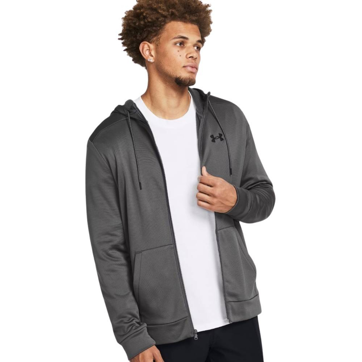 Under Armour Fleece Vest Donkergrijs Zwart