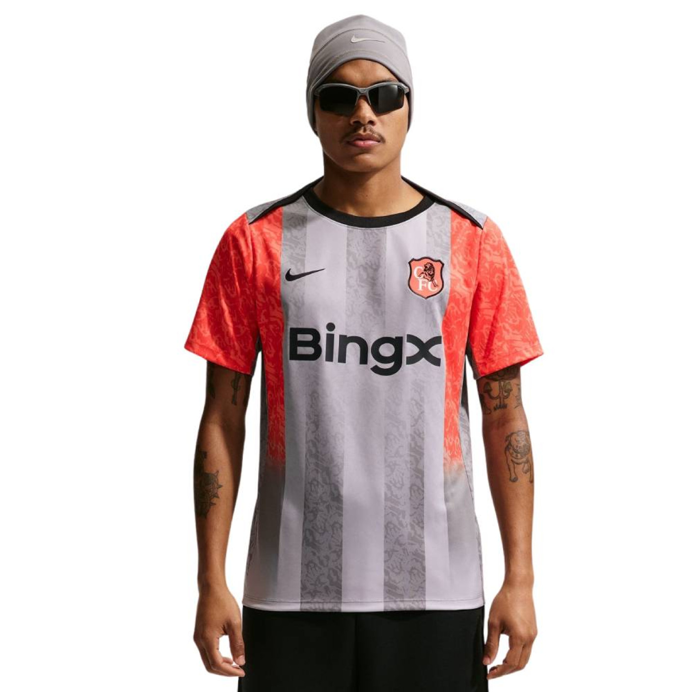 Nike Chelsea Academy Pro Training Shirt 2025-2026 Grey Orange Dark Blue