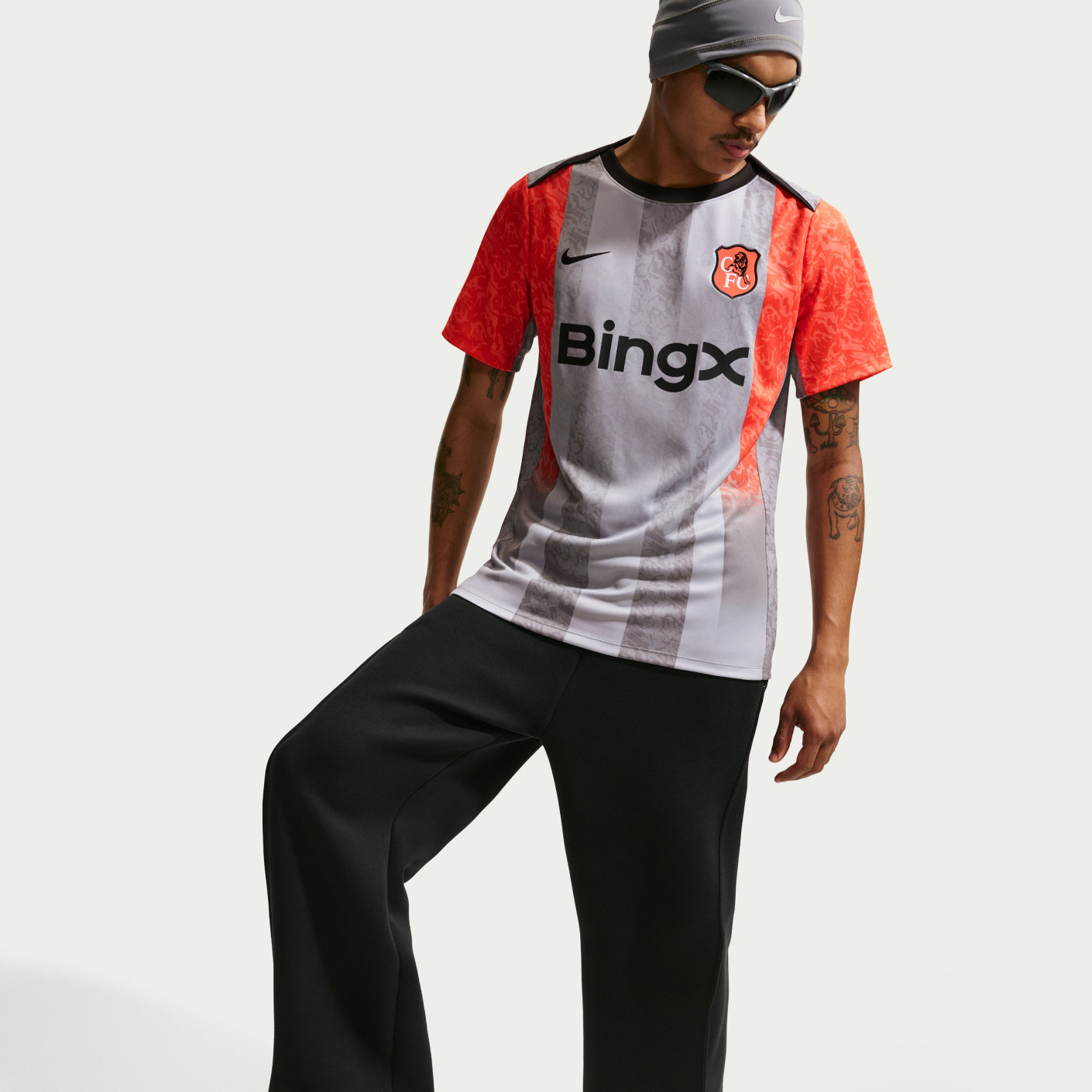 Nike Chelsea Academy Pro Training Shirt 2025-2026 Grey Orange Dark