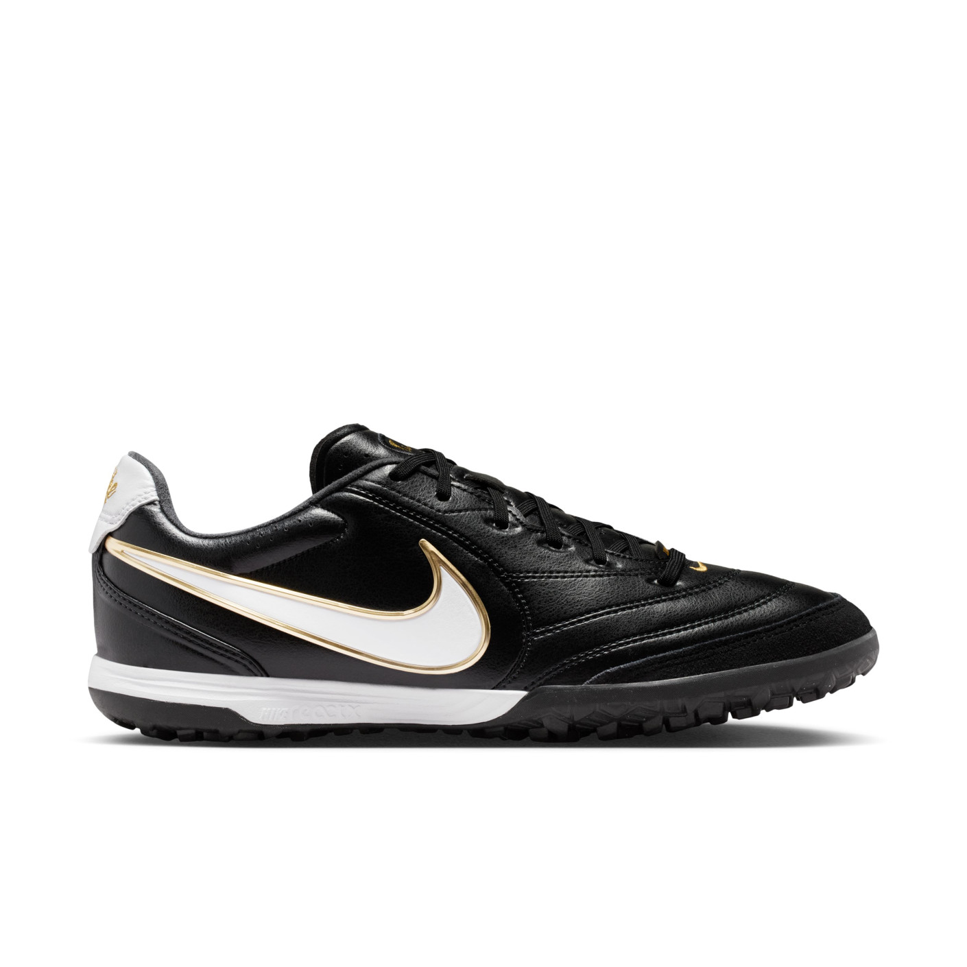 Nike Tiempo Ligera Pro Turf Football Boots (TF) Black White Gold